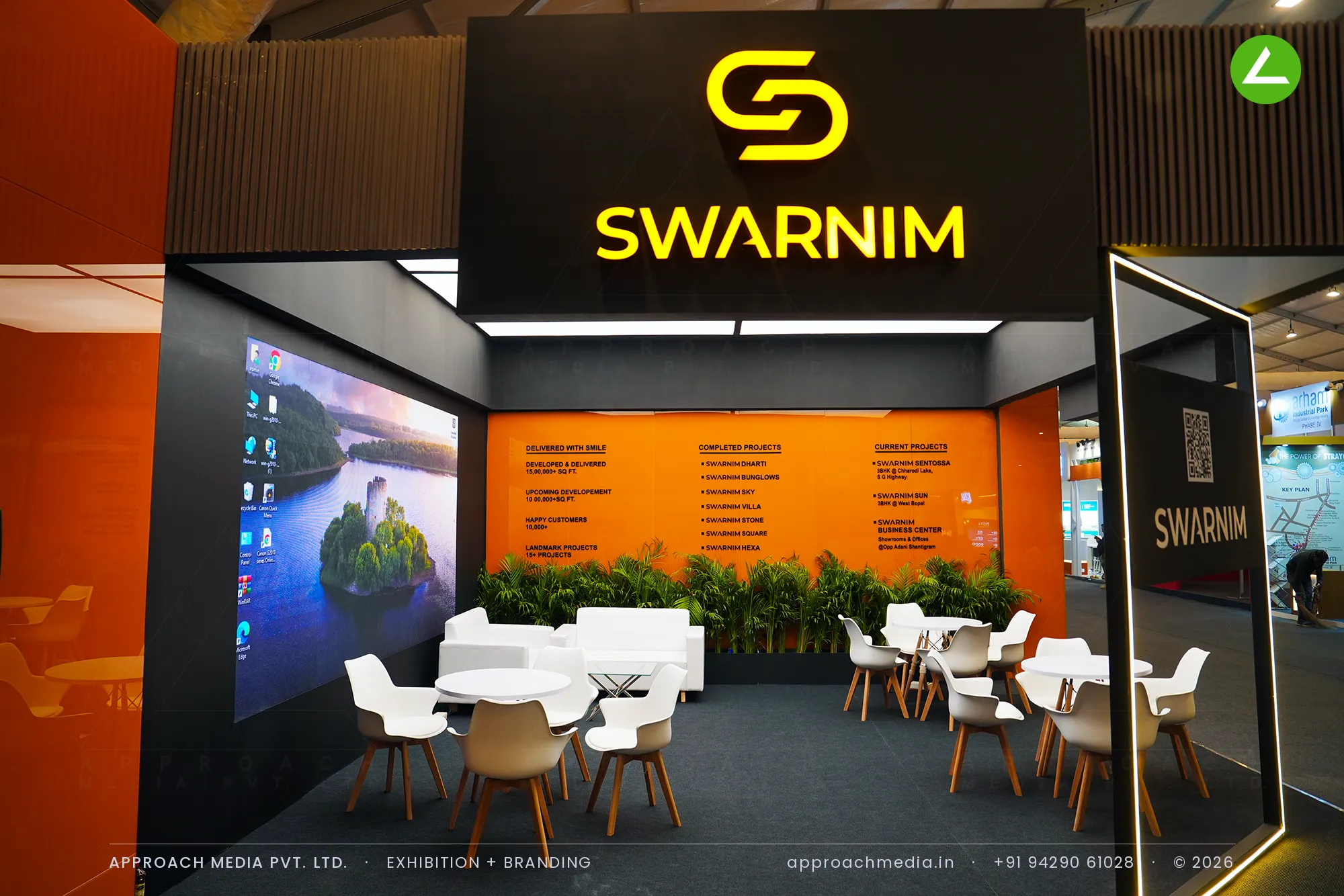 Swarnim — LED-led exhibition stall design at GIHED Property Show Ahmedabad 2025 — photo 4