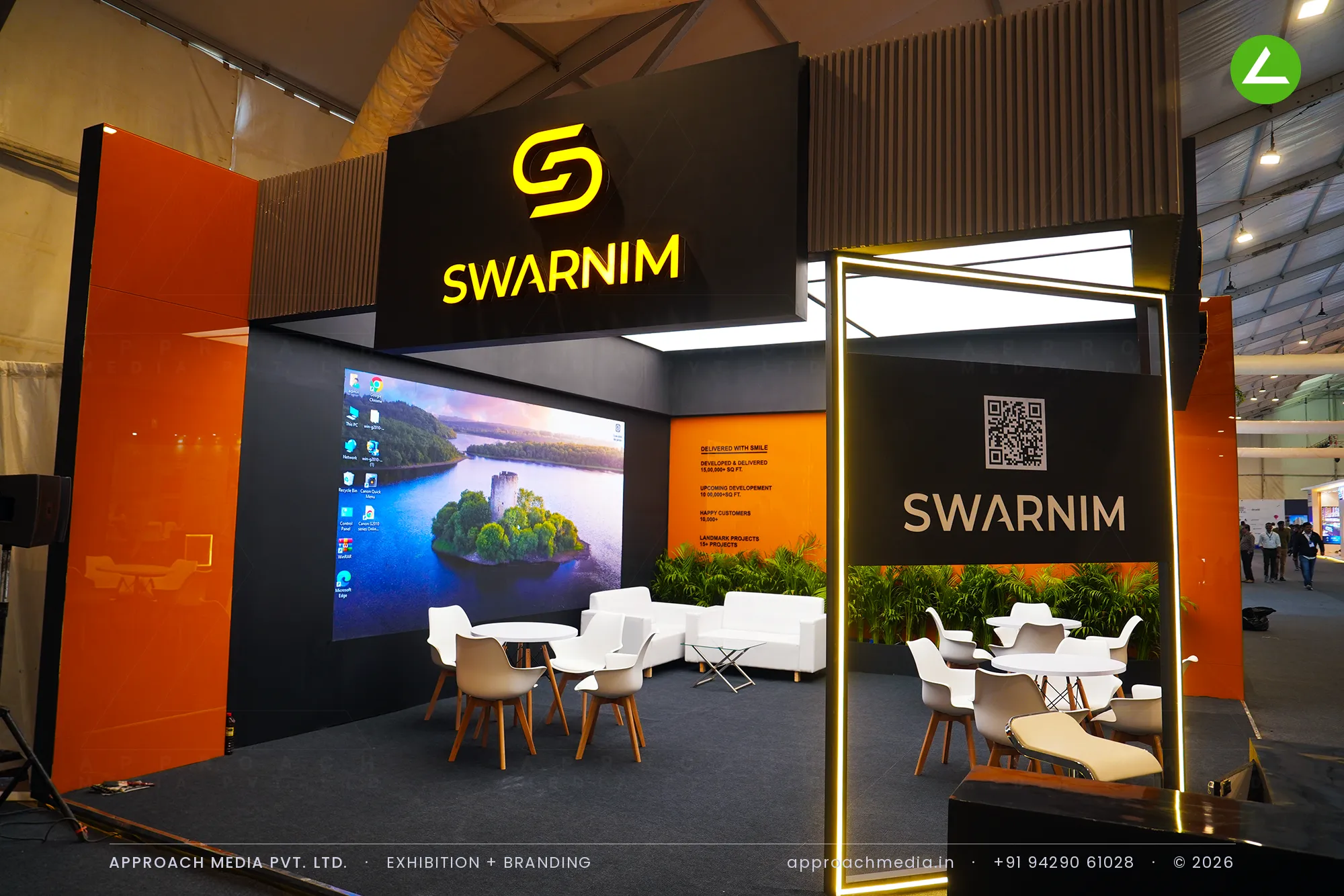 Swarnim — LED-led exhibition stall design at GIHED Property Show Ahmedabad 2025 — photo 3