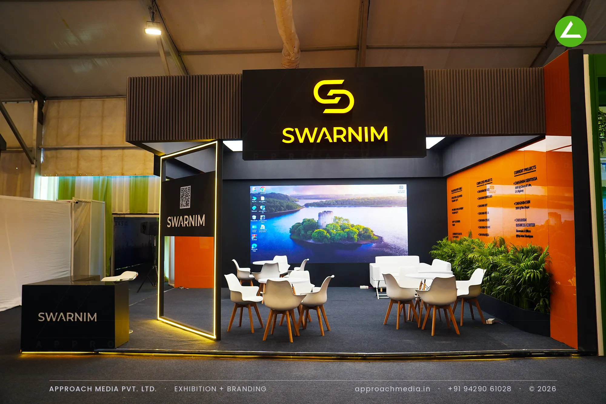 Swarnim — LED-led exhibition stall design at GIHED Property Show Ahmedabad 2025 — photo 2