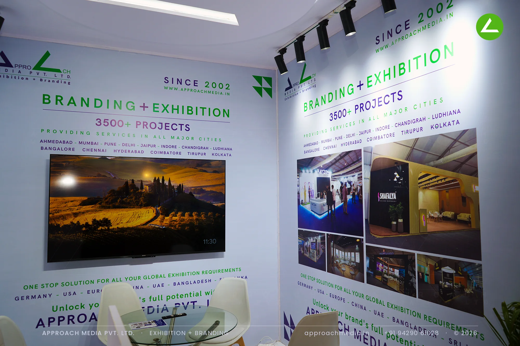 Approach Media at GPBS Gandhinagar 2025: A 9 sqm Exhibition Stall Design — photo 3