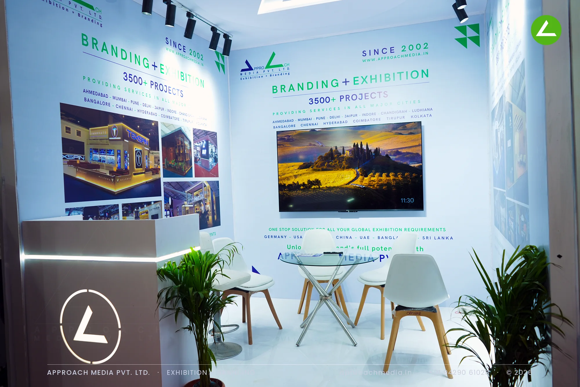 Approach Media at GPBS Gandhinagar 2025: A 9 sqm Exhibition Stall Design — photo 2