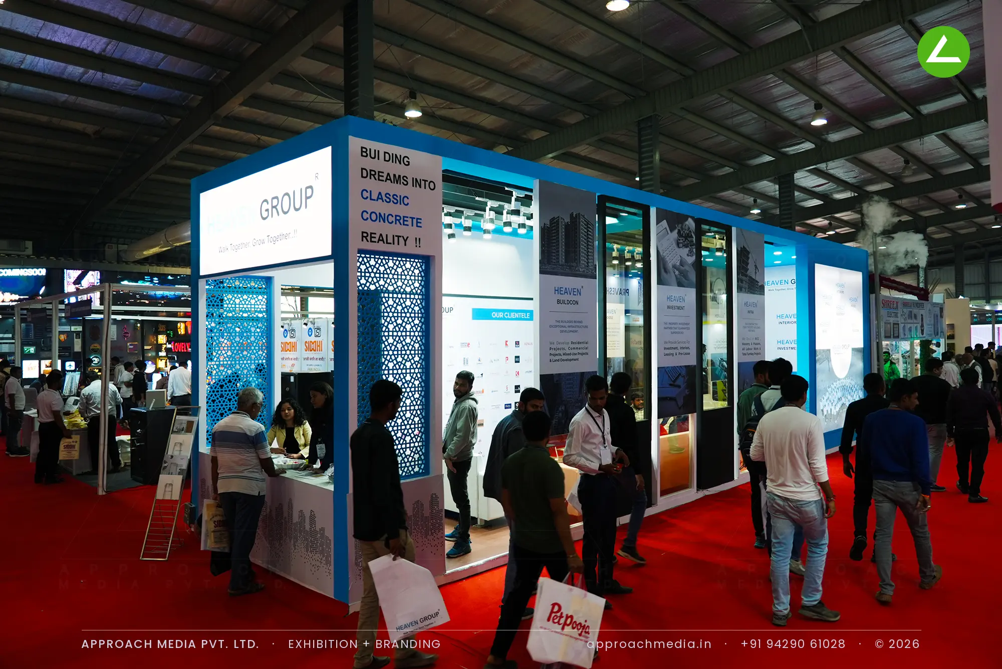 Heaven Group — 36 sqm Exhibition Stall Design at GPBS Gandhinagar 2025 — photo 4