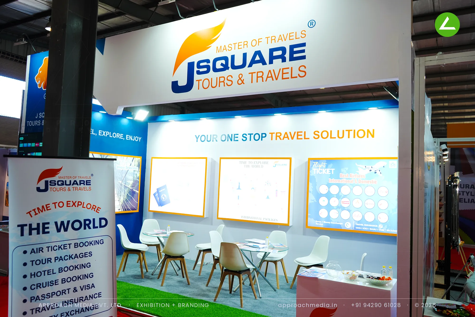 J Square Tours & Travels: Exhibition Stall Design at GPBS Gandhinagar 2025 — photo 3