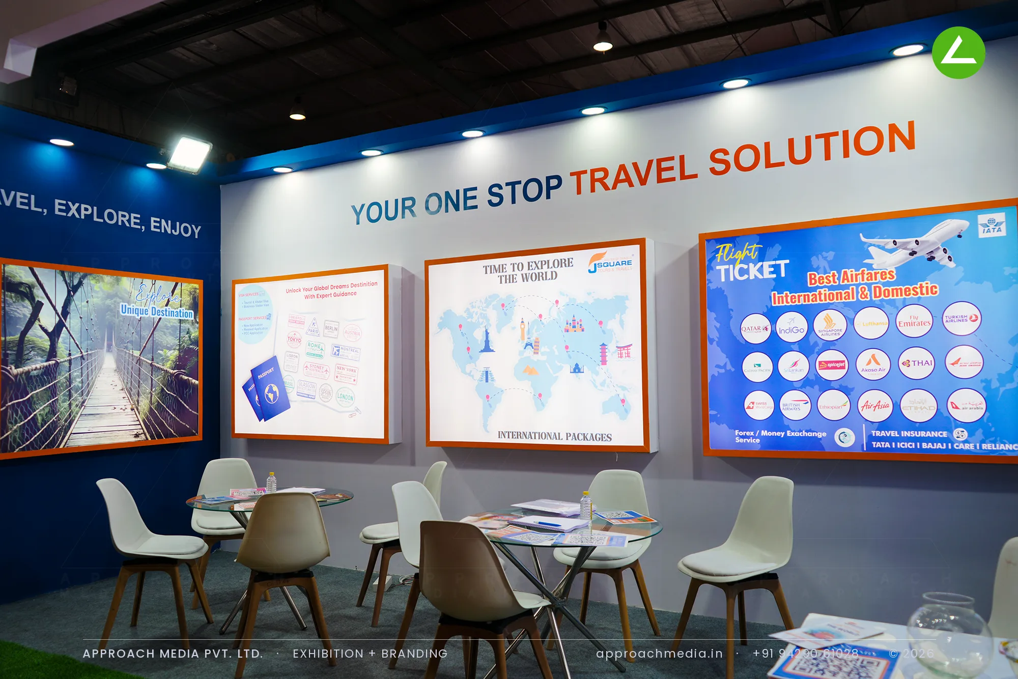 J Square Tours & Travels: Exhibition Stall Design at GPBS Gandhinagar 2025 — photo 4