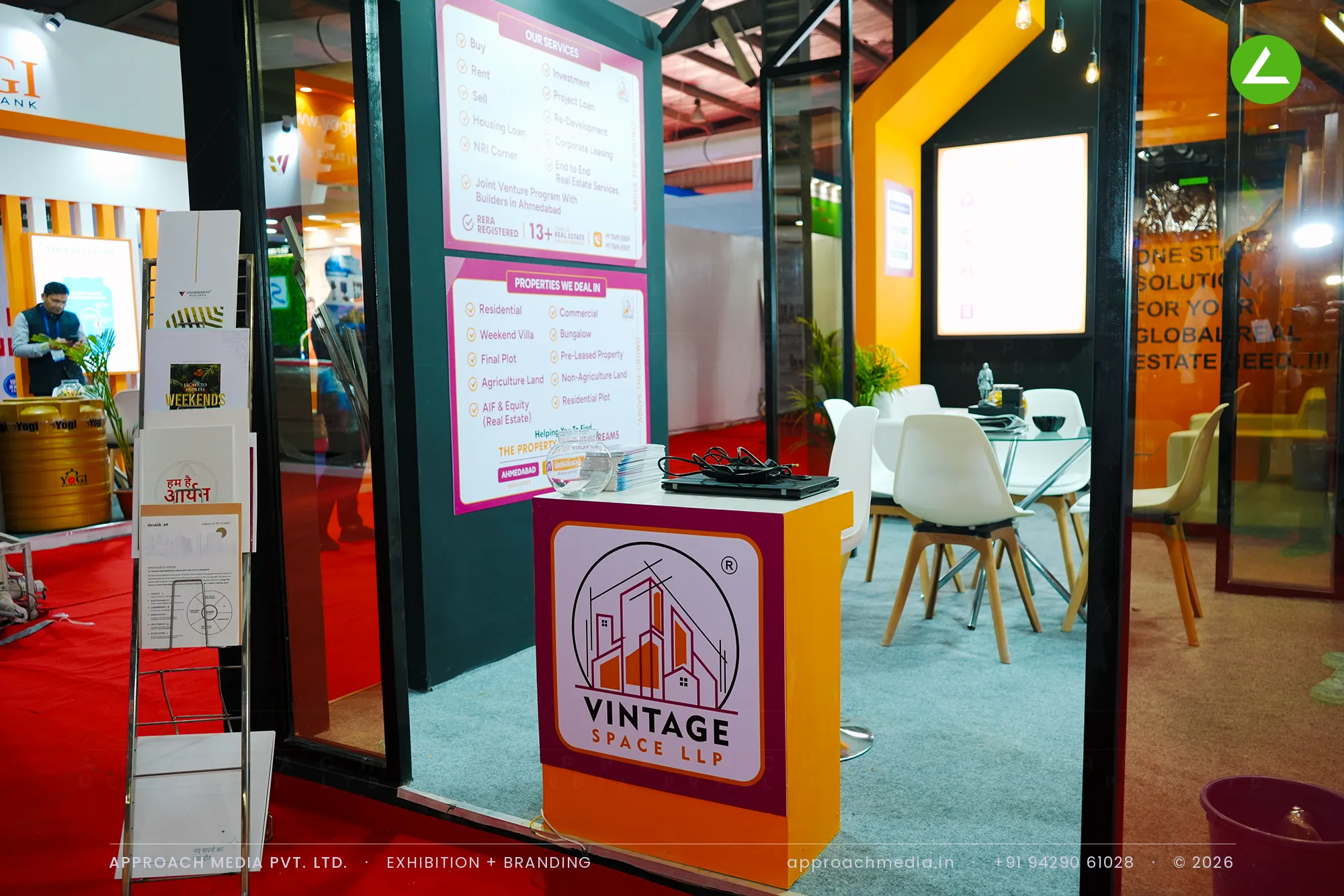 A house-shaped exhibition stall design at GPBS Gandhinagar for Vintage Space LLP — photo 4