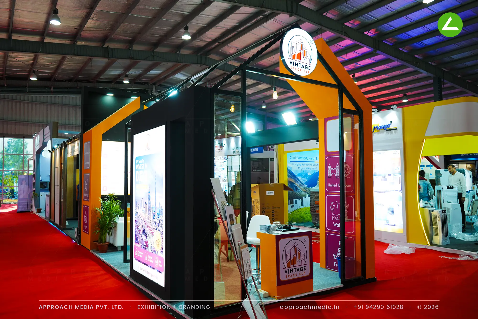 A house-shaped exhibition stall design at GPBS Gandhinagar for Vintage Space LLP — photo 2