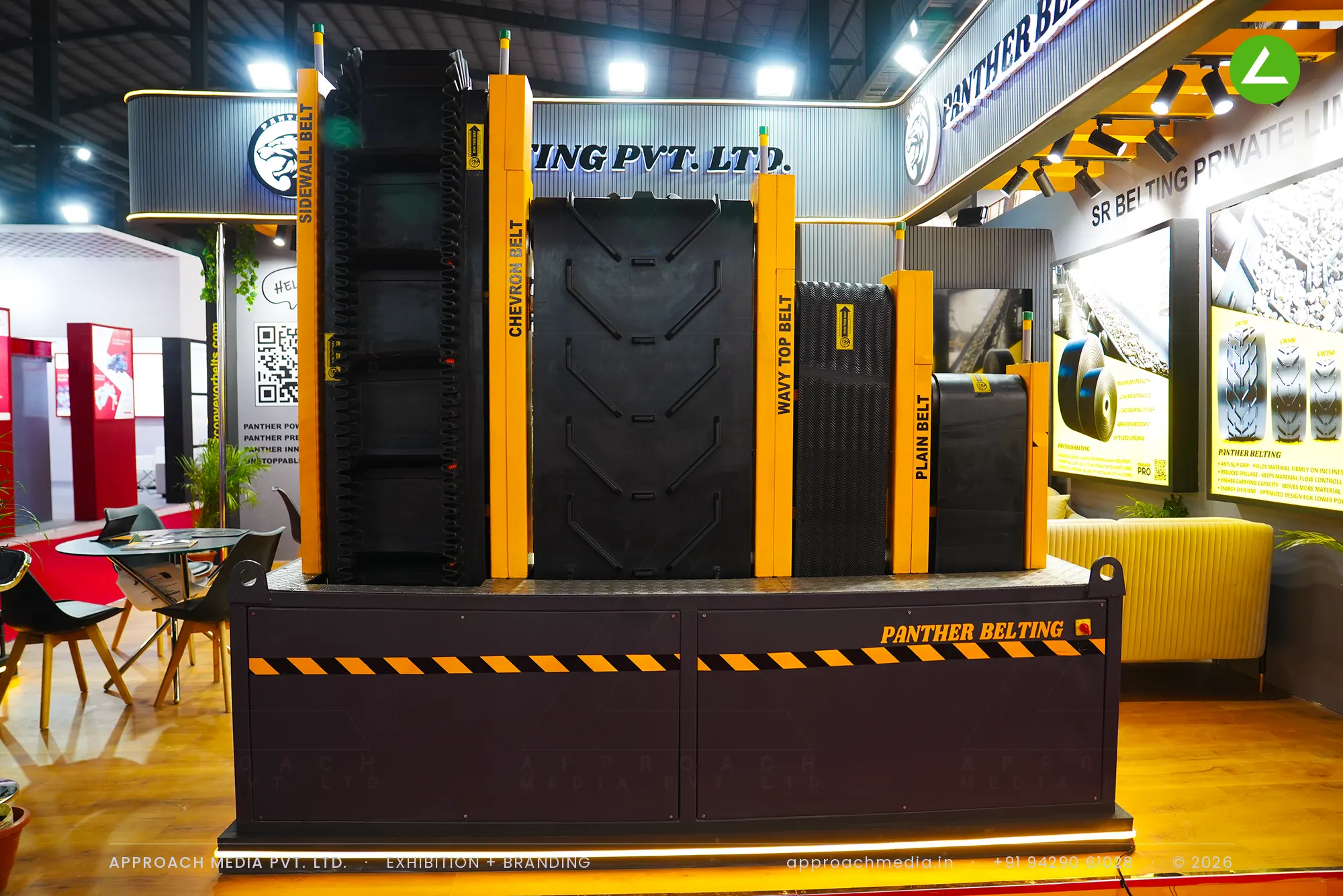 Panther Belting by SR Belting — 42 sqm Exhibition Stall Design at Gujarat Conex Gandhinagar — photo 3