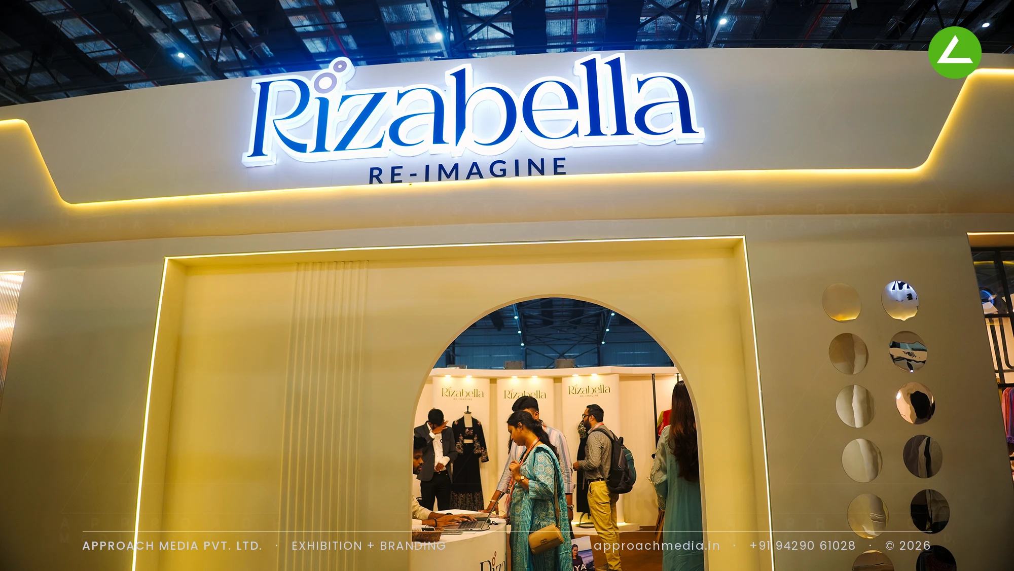 Rizabella at IGTF Expo — Boutique-Style Exhibition Stall Design in Cream and Warm Light — photo 3