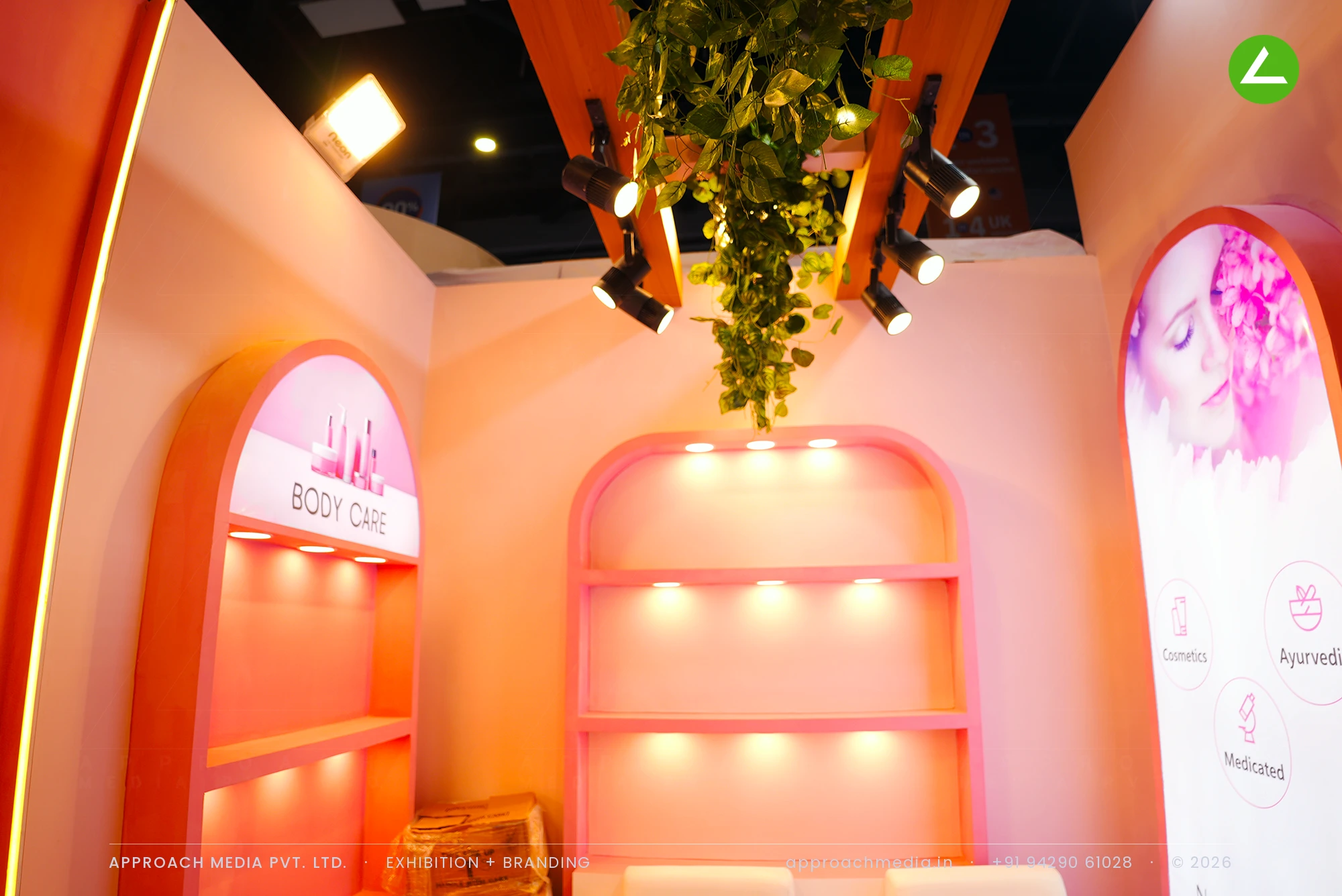 Kavit Soap Industries: Warm Arched Exhibition Stall Design at iPHEX New Delhi — photo 3