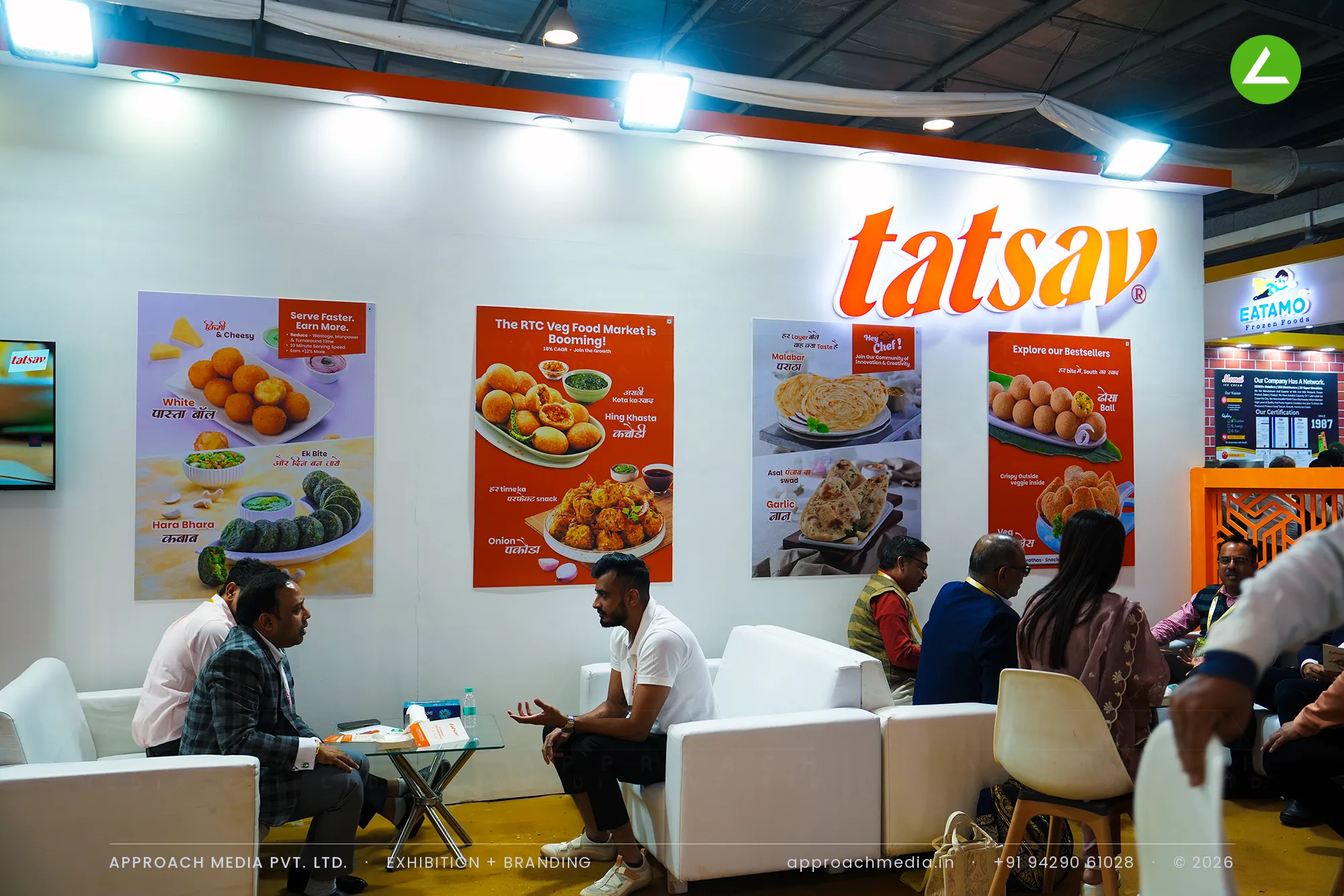 Tatsav by Patidar Exports — 90 sqm exhibition stall design at Khadhya Khorak Expo, Gandhinagar — photo 3