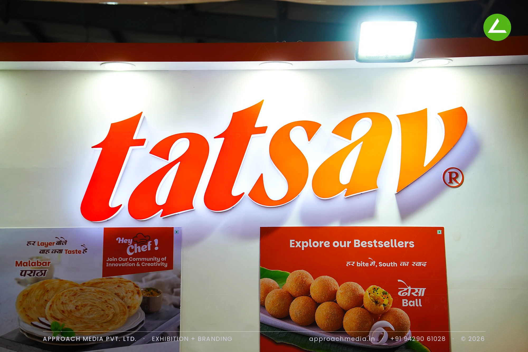 Tatsav by Patidar Exports — 90 sqm exhibition stall design at Khadhya Khorak Expo, Gandhinagar — photo 2