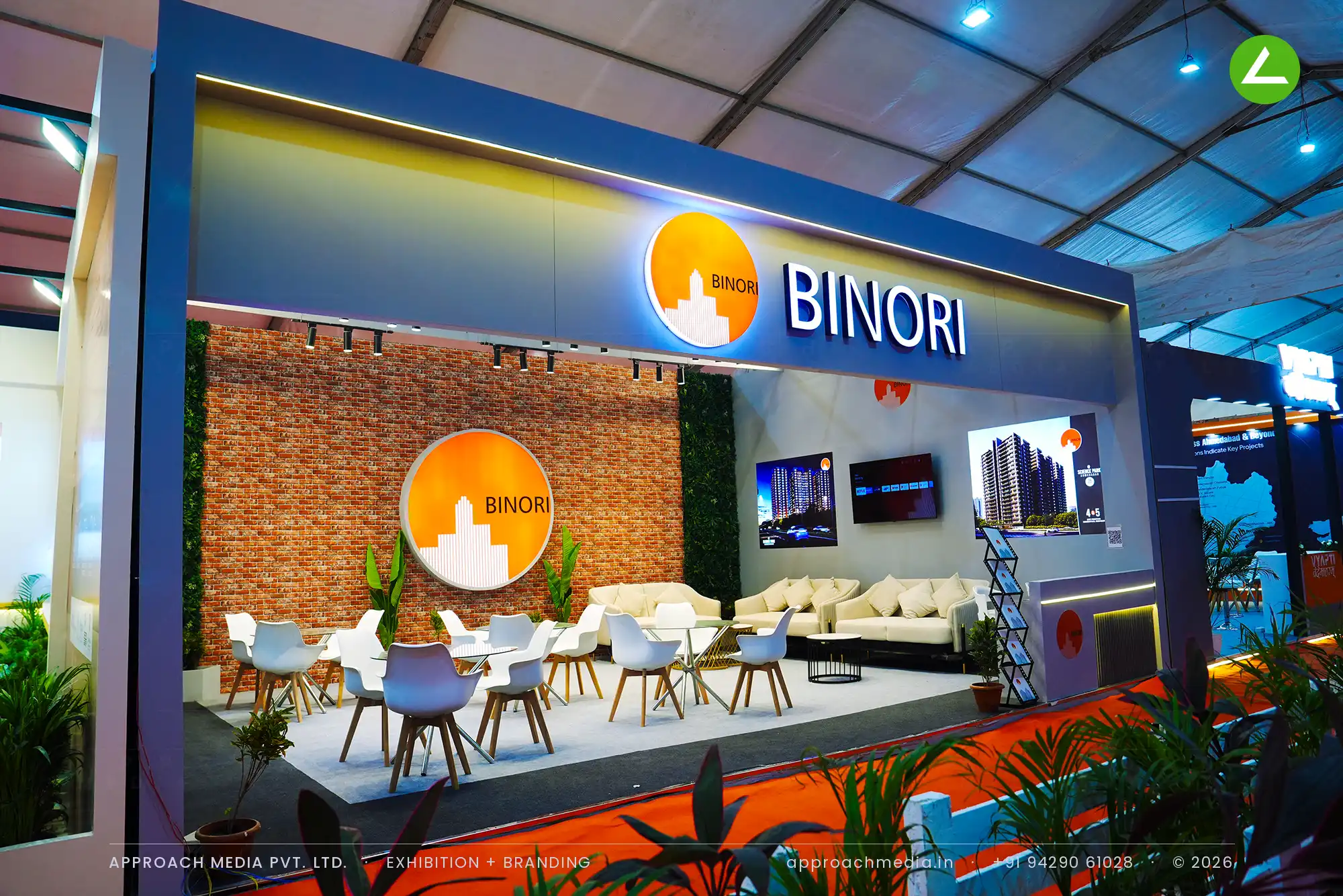 Binori at NAREDCO Property Expo Ahmedabad: 48 sqm exhibition stall design — photo 4