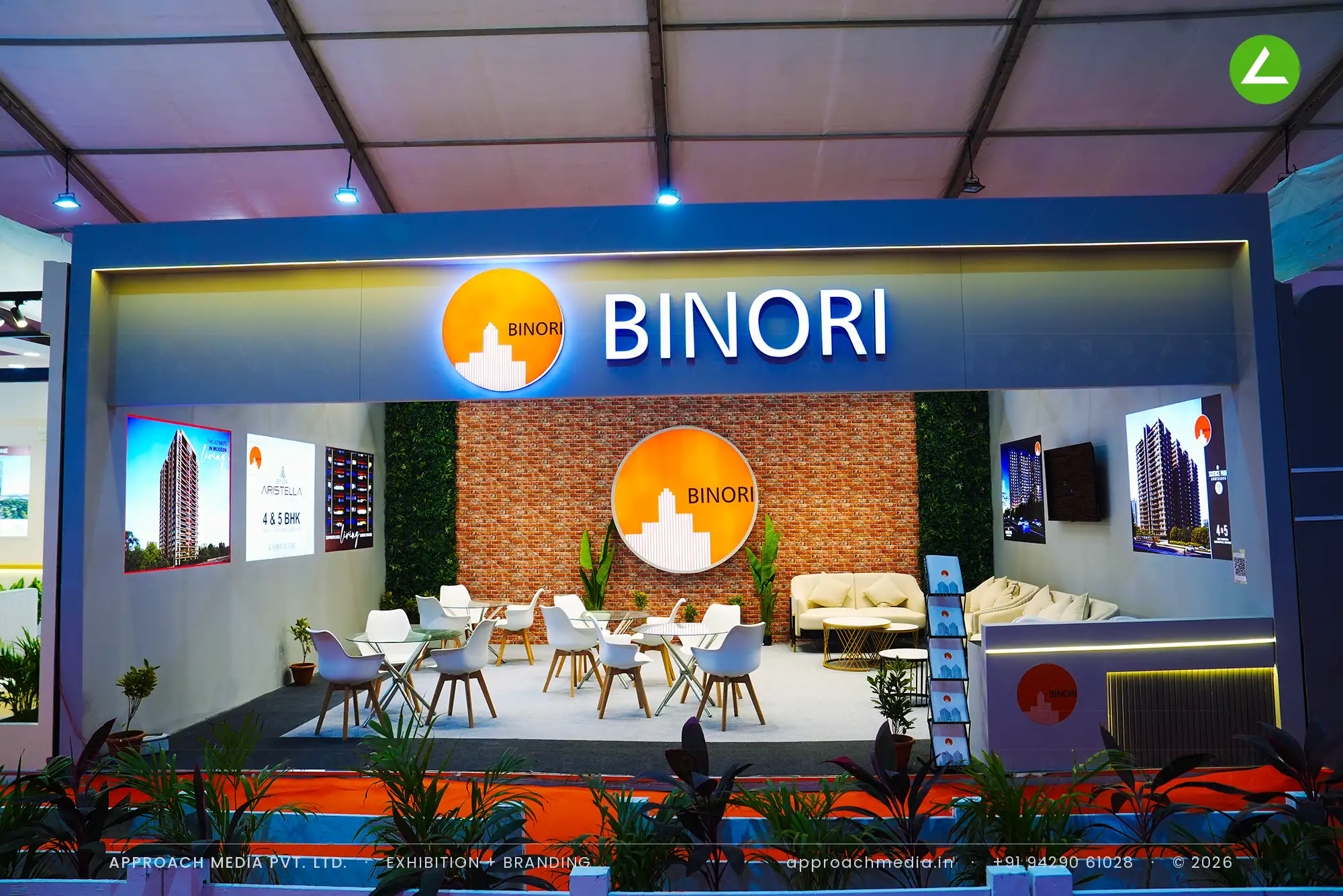 Binori at NAREDCO Property Expo Ahmedabad: 48 sqm exhibition stall design — photo 3