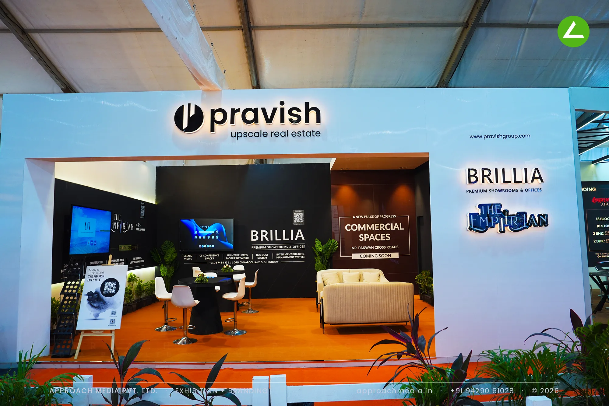 Pravish Upscale Real Estate — exhibition stall design at NAREDCO Property Expo Ahmedabad 2025 — photo 3
