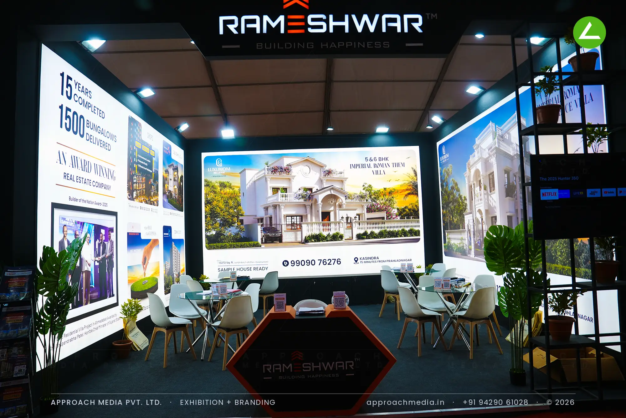 Rameshwar Building Happiness: 36 sqm exhibition stall design at NAREDCO Property Expo Ahmedabad — photo 4
