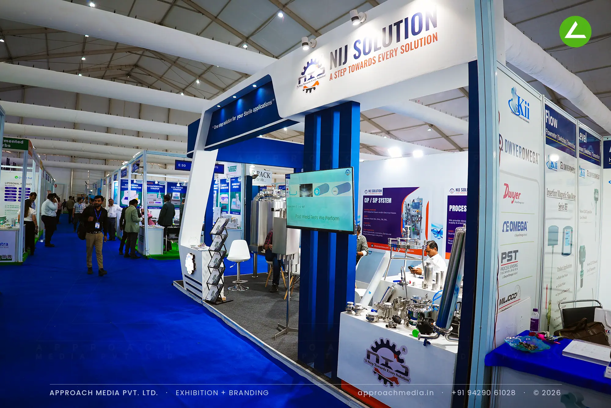 NIJ Solution — sterile systems exhibition stall design at Pharmatech Expo Chandigarh 2025 — photo 4