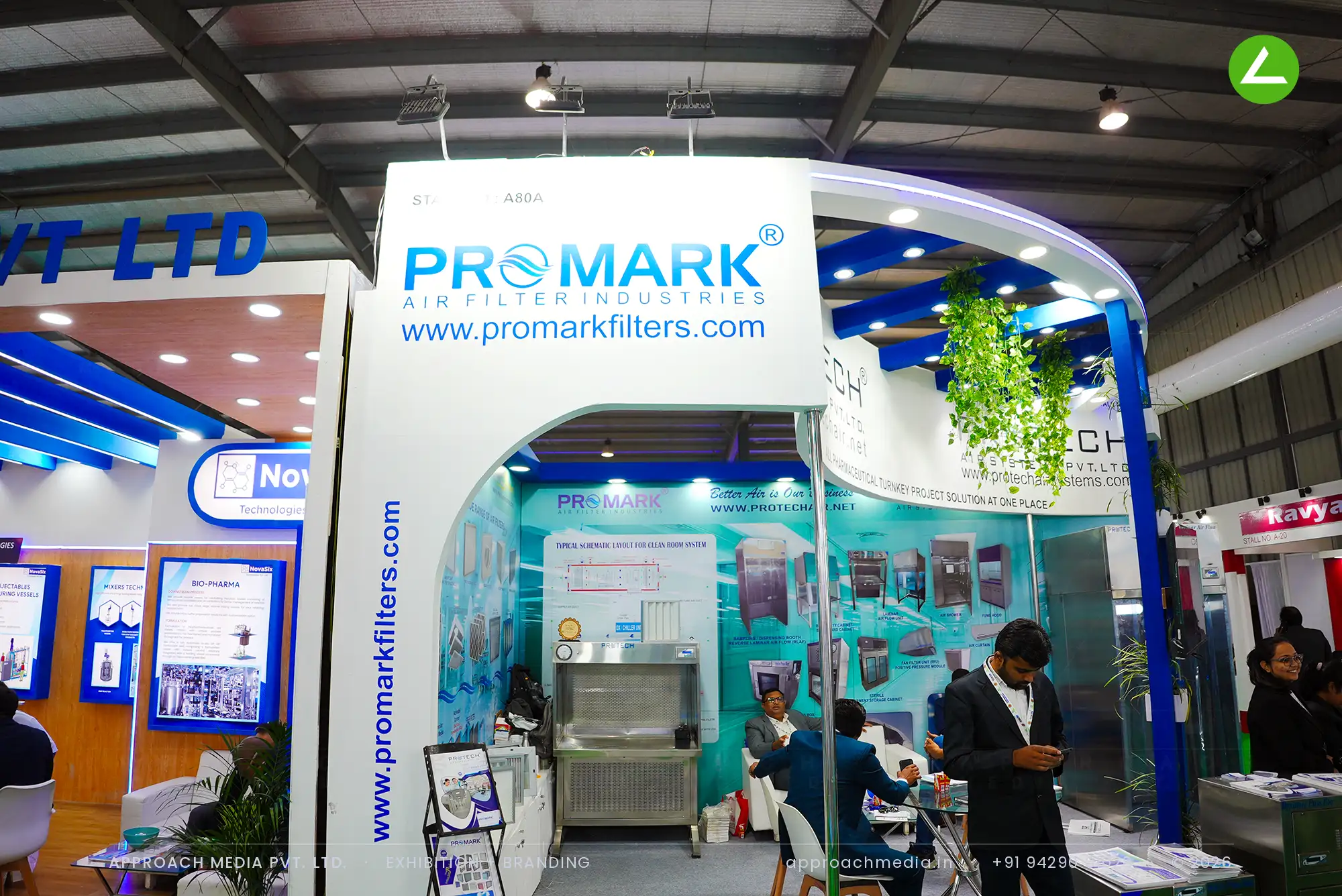 Protech Air Systems: exhibition stall design at Pharmatech Expo Gandhinagar 2025 — photo 3