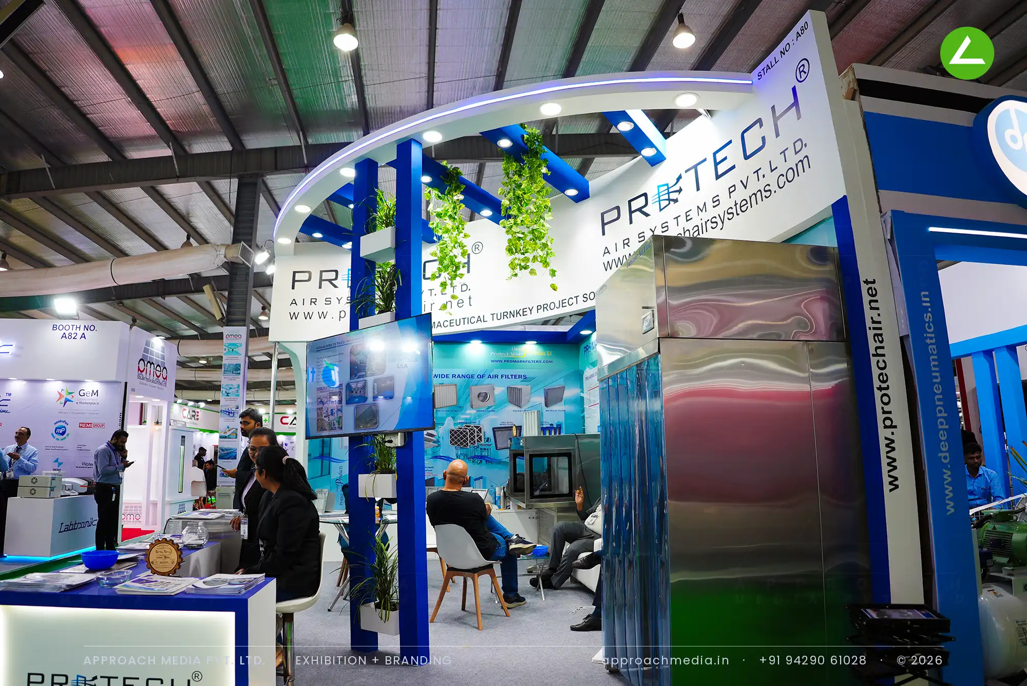 Protech Air Systems: exhibition stall design at Pharmatech Expo Gandhinagar 2025 — photo 2