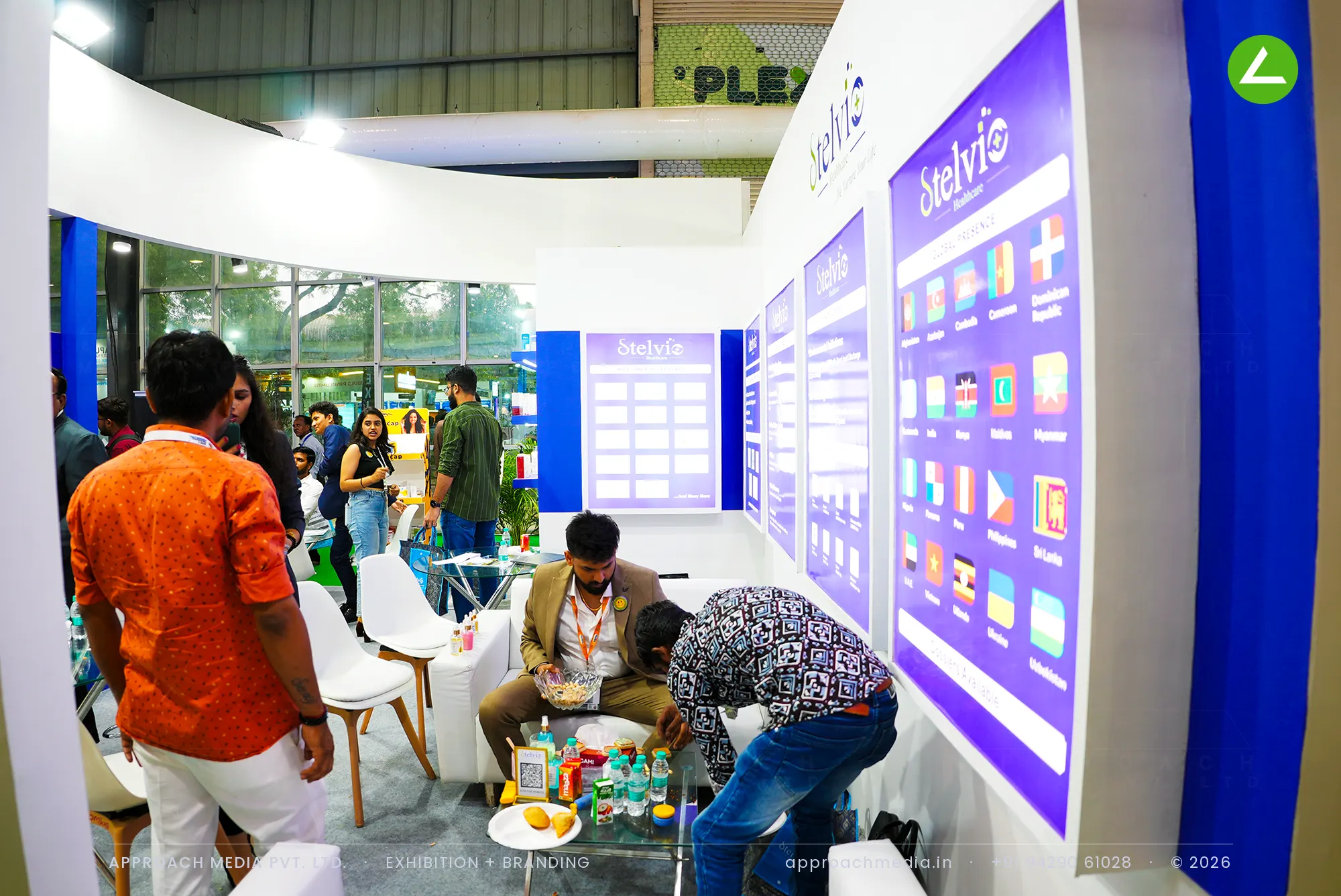 Stelvio cosmetics and derma - exhibition stall design at Pharmatech Expo Gandhinagar — photo 3