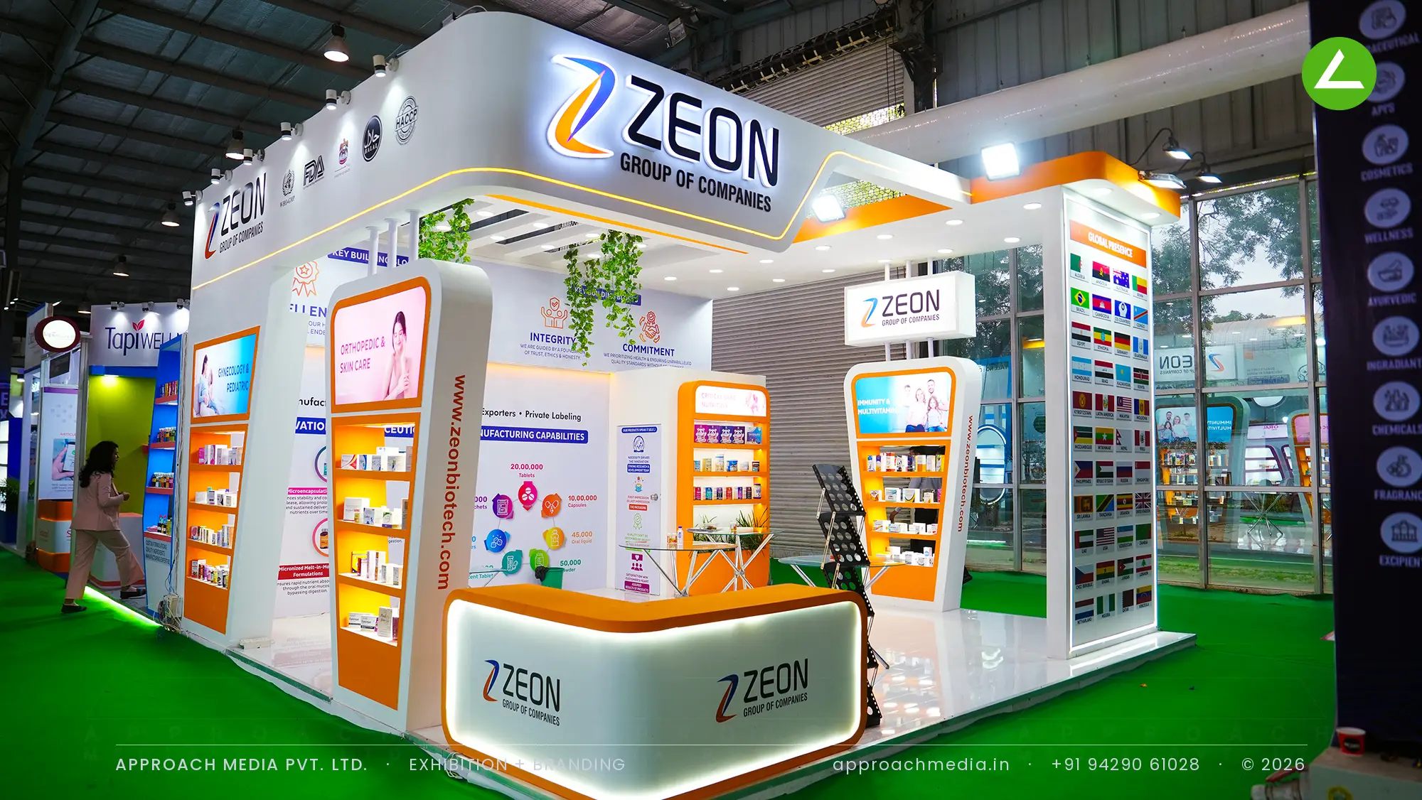 Zeon Group of Companies - exhibition stall design at Pharmatech Expo Gandhinagar — photo 3