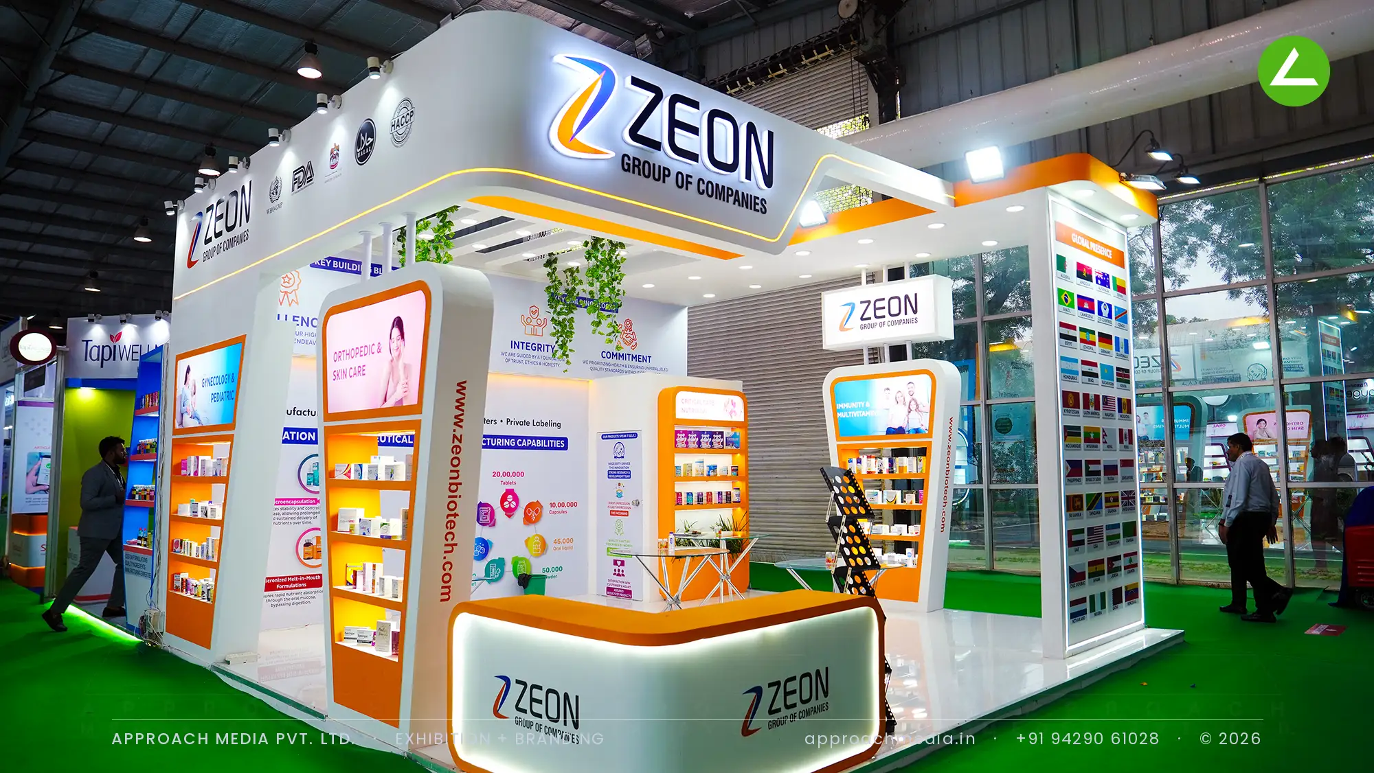 Zeon Group of Companies - exhibition stall design at Pharmatech Expo Gandhinagar — photo 2