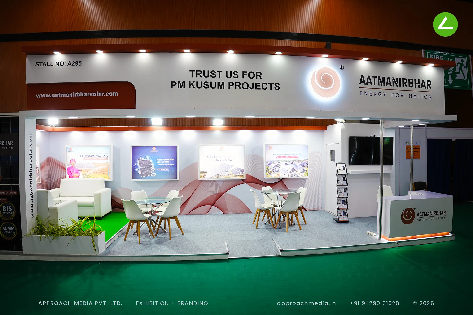 Aatmanirbhar solar: exhibition stall design at REI Expo Chennai, 27 sqm — photo 3