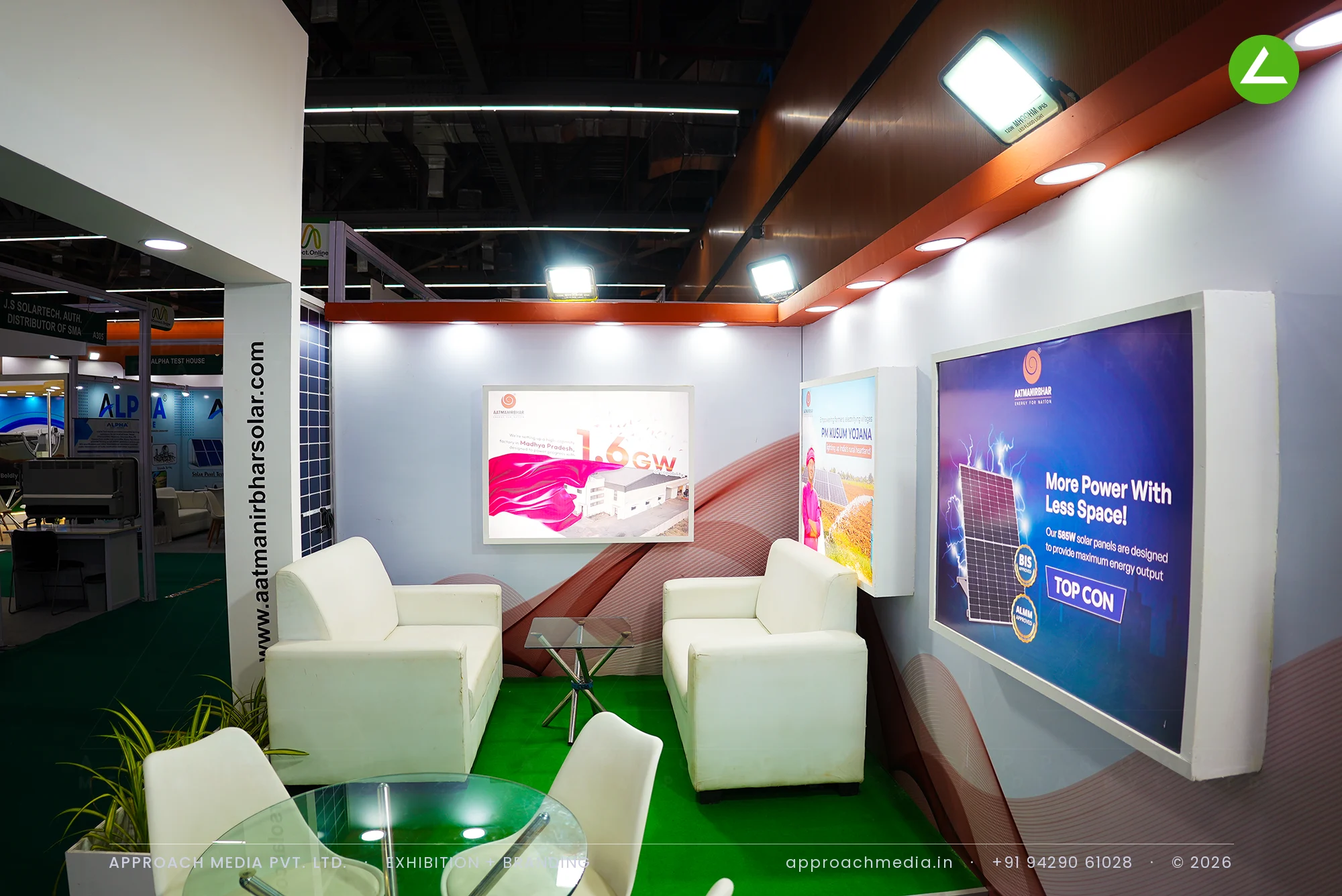 Aatmanirbhar solar: exhibition stall design at REI Expo Chennai, 27 sqm — photo 4