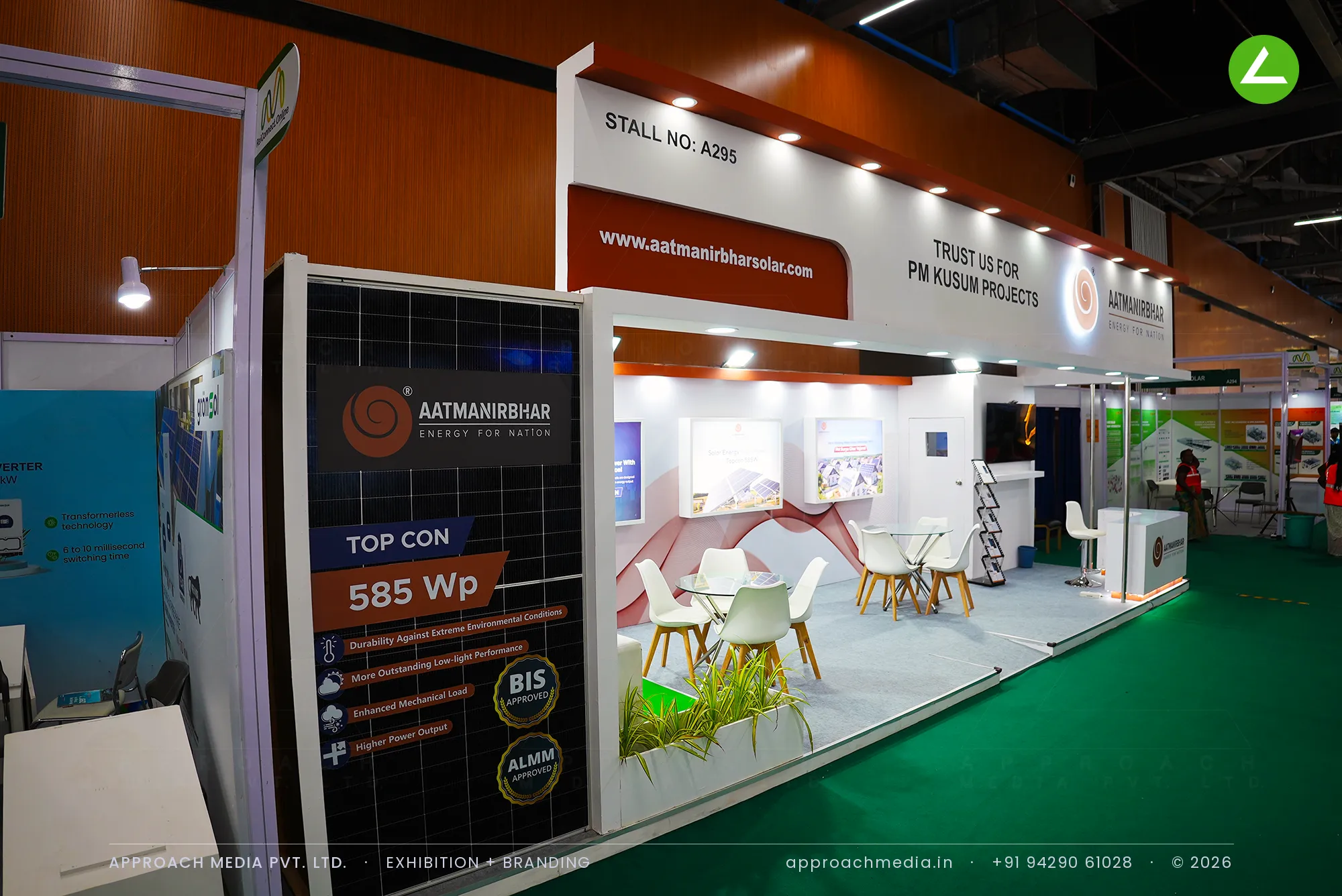 Aatmanirbhar solar: exhibition stall design at REI Expo Chennai, 27 sqm — photo 2