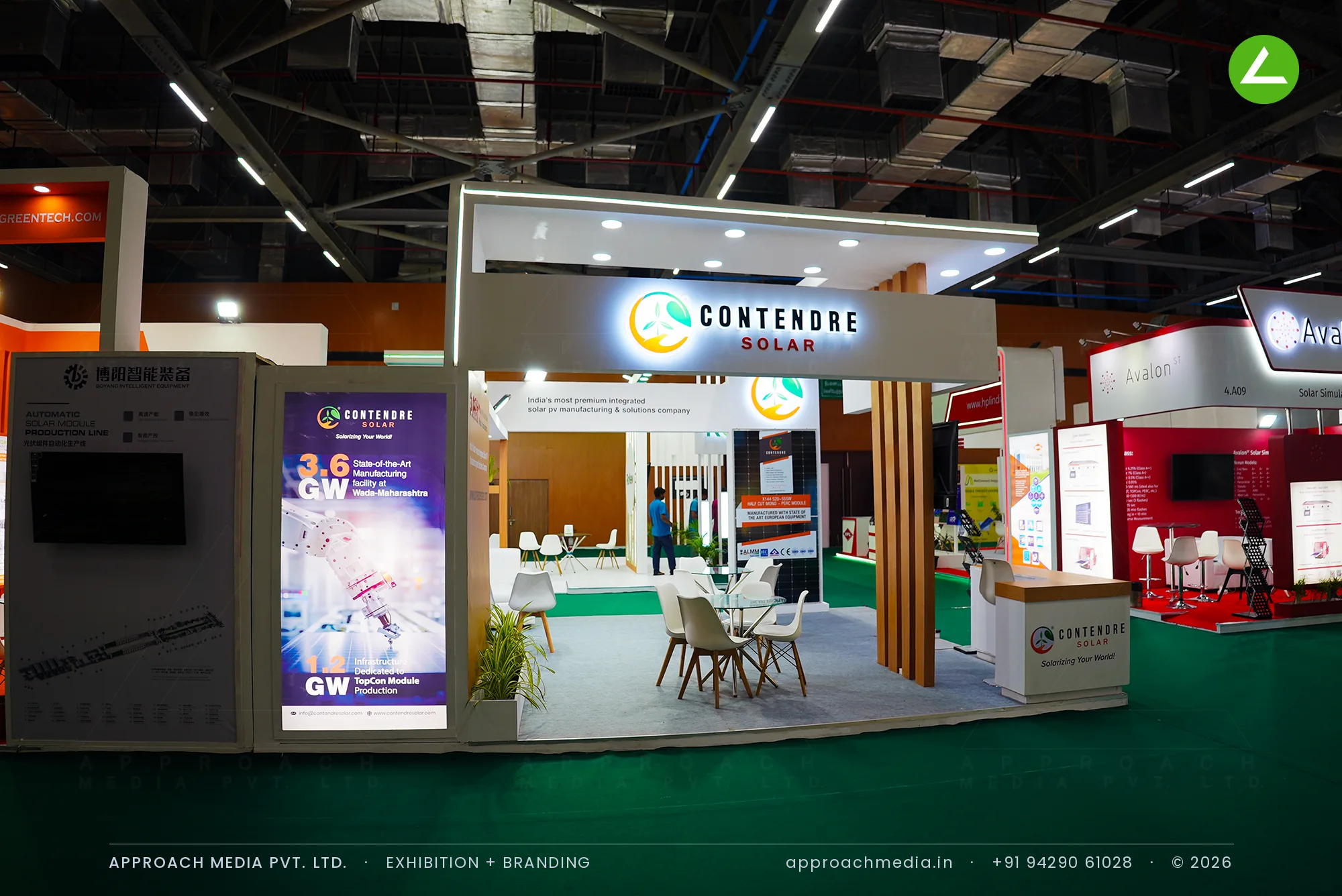 Contendre Solar exhibition stall design at REI Expo Chennai, Chennai Trade Centre — photo 2