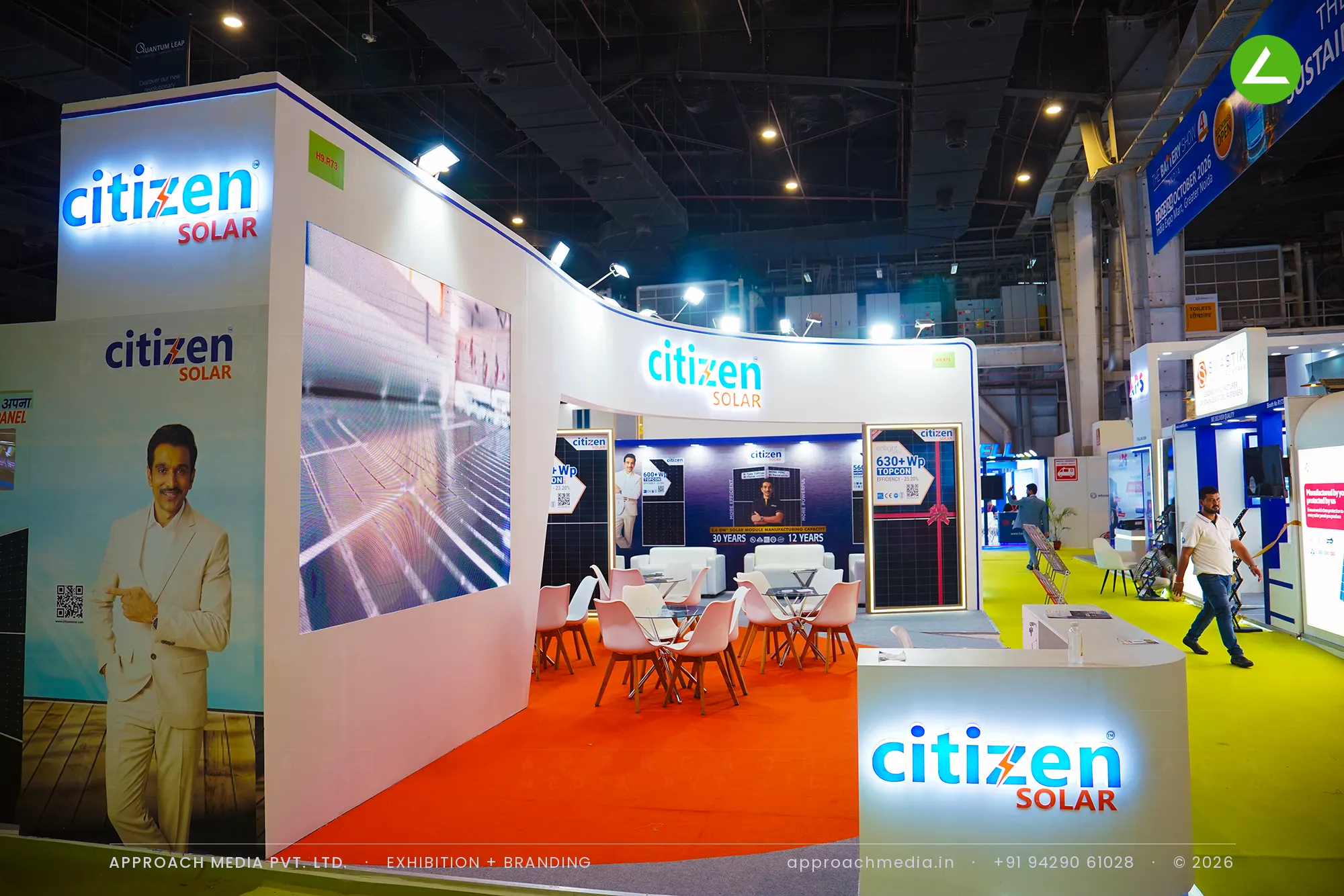 Citizen Solar: 72 sqm exhibition stall design at REI Expo Greater Noida 2025 — photo 3