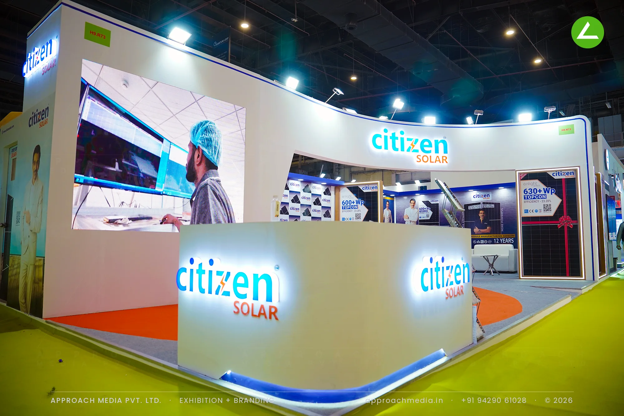 Citizen Solar: 72 sqm exhibition stall design at REI Expo Greater Noida 2025 — photo 2