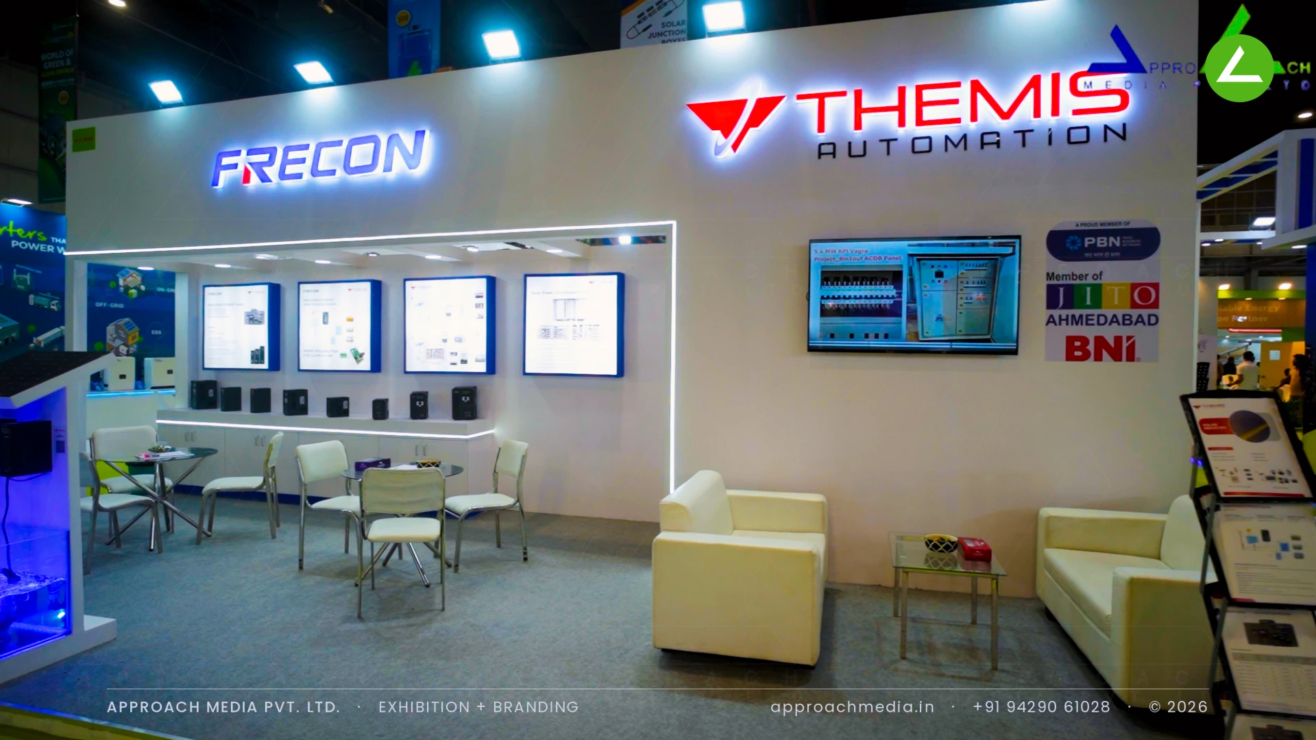 Frecon and Themis Automation share a 36 sqm exhibition stall design at REI Expo Greater Noida — photo 2