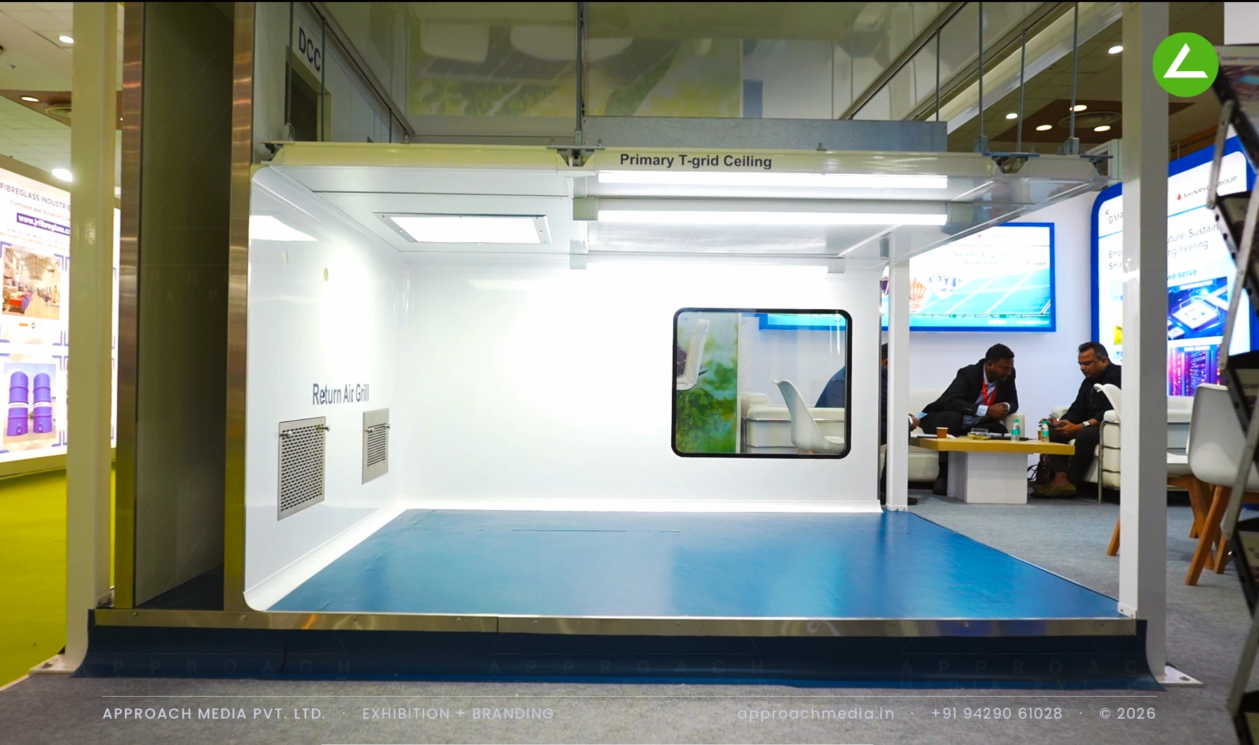 Shinryo Group and GMP: a 36 sqm cleanroom exhibition stall design at REI Expo Greater Noida — photo 3