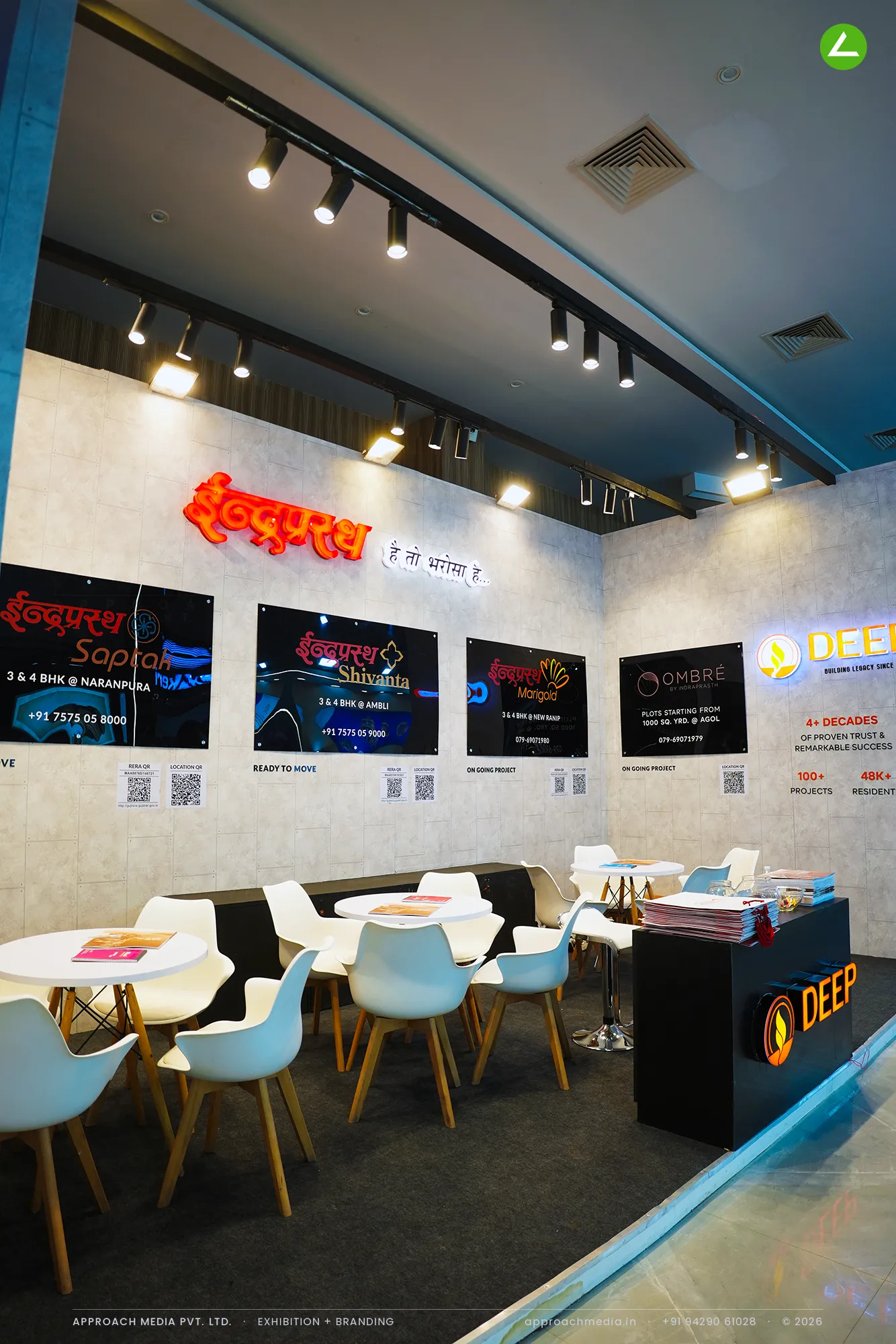 Deep Indraprasth: 27 sqm exhibition stall design at Times Property Expo Ahmedabad 2025 — photo 3