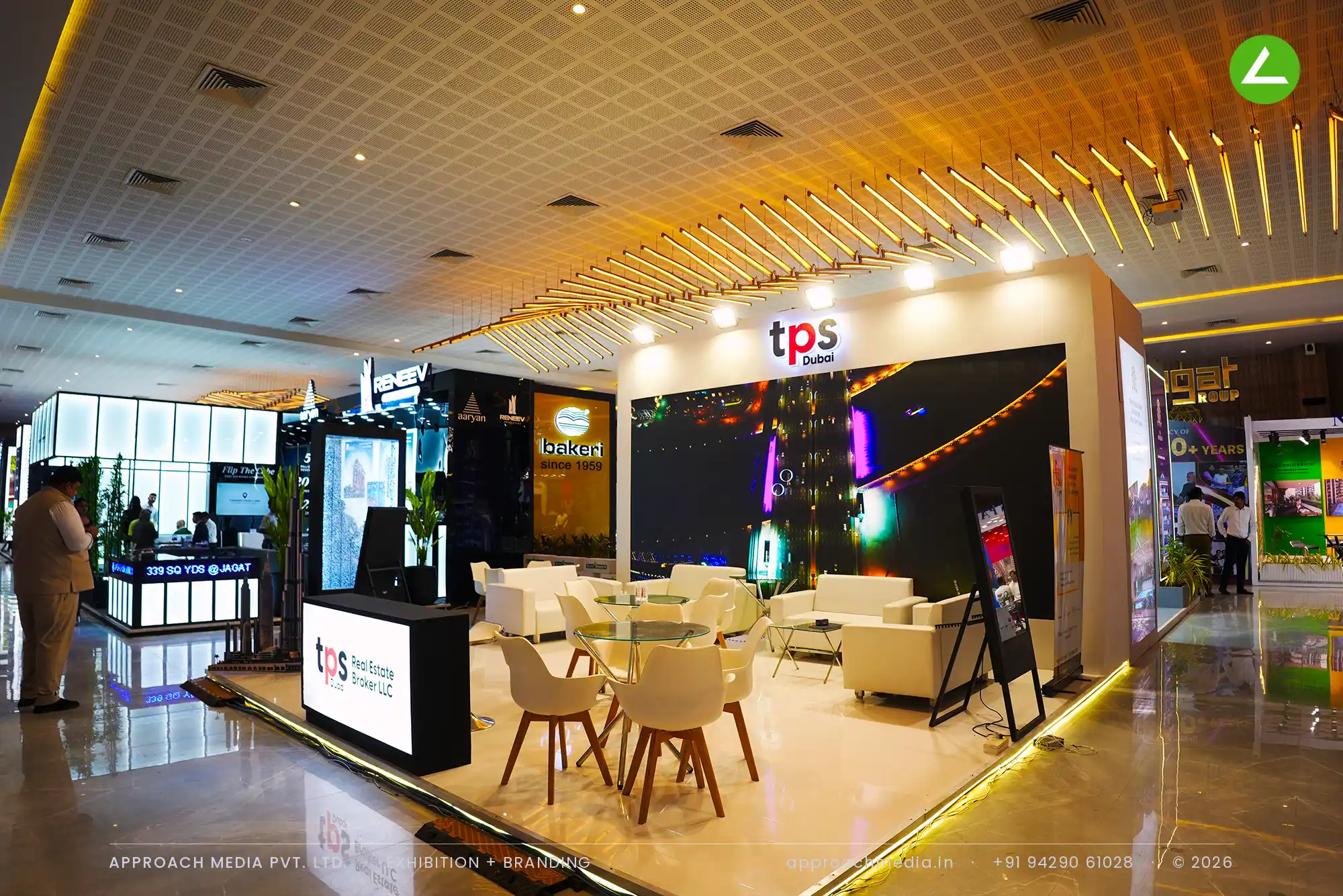 TPS Real Estate Broker LLC: 36 sqm exhibition stall design at Times Property Expo Ahmedabad — photo 3