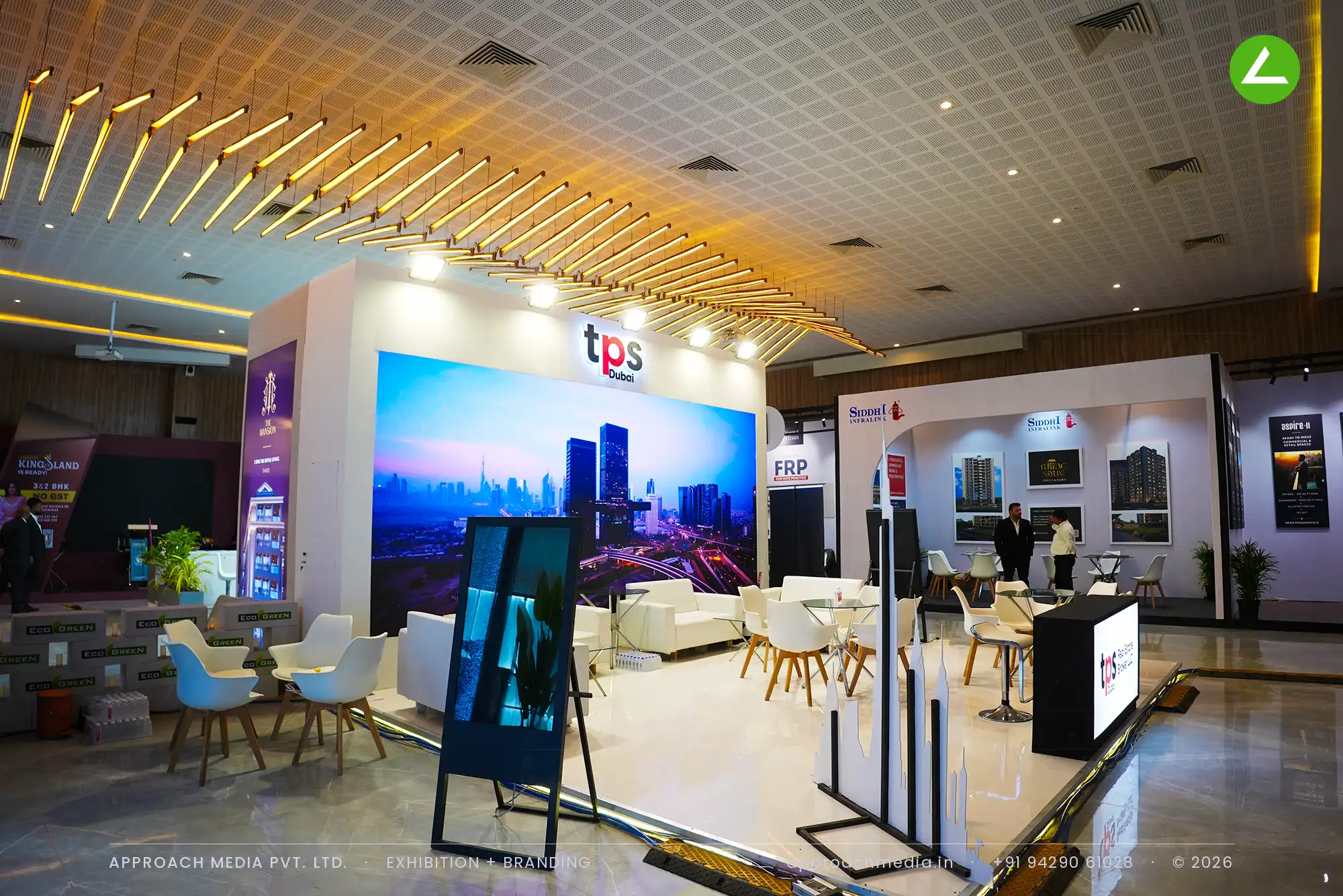 TPS Real Estate Broker LLC: 36 sqm exhibition stall design at Times Property Expo Ahmedabad — photo 4