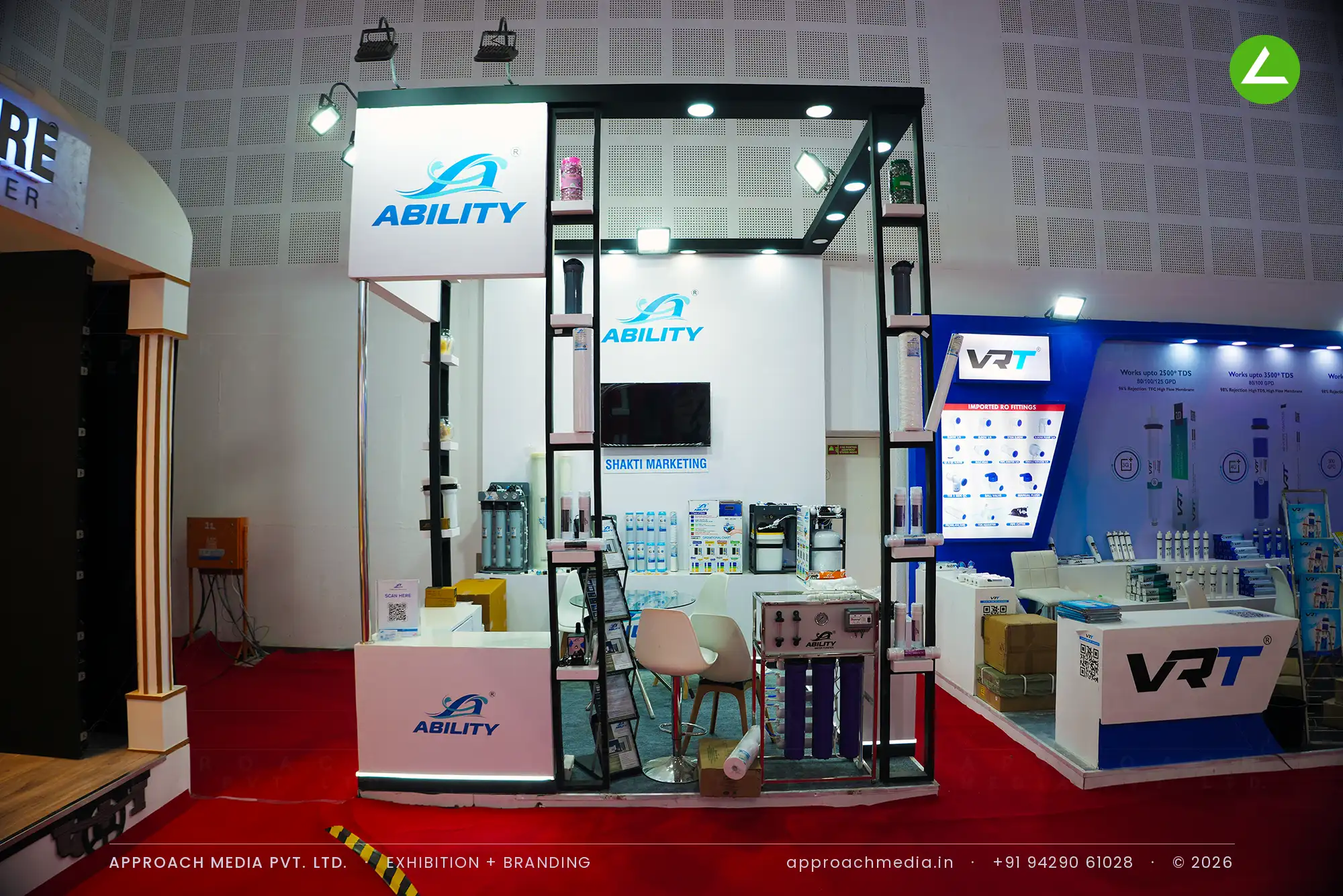 Ability's 9 sqm Exhibition Stall Design at WAPTAG Water Expo Gandhinagar 2025 — photo 2