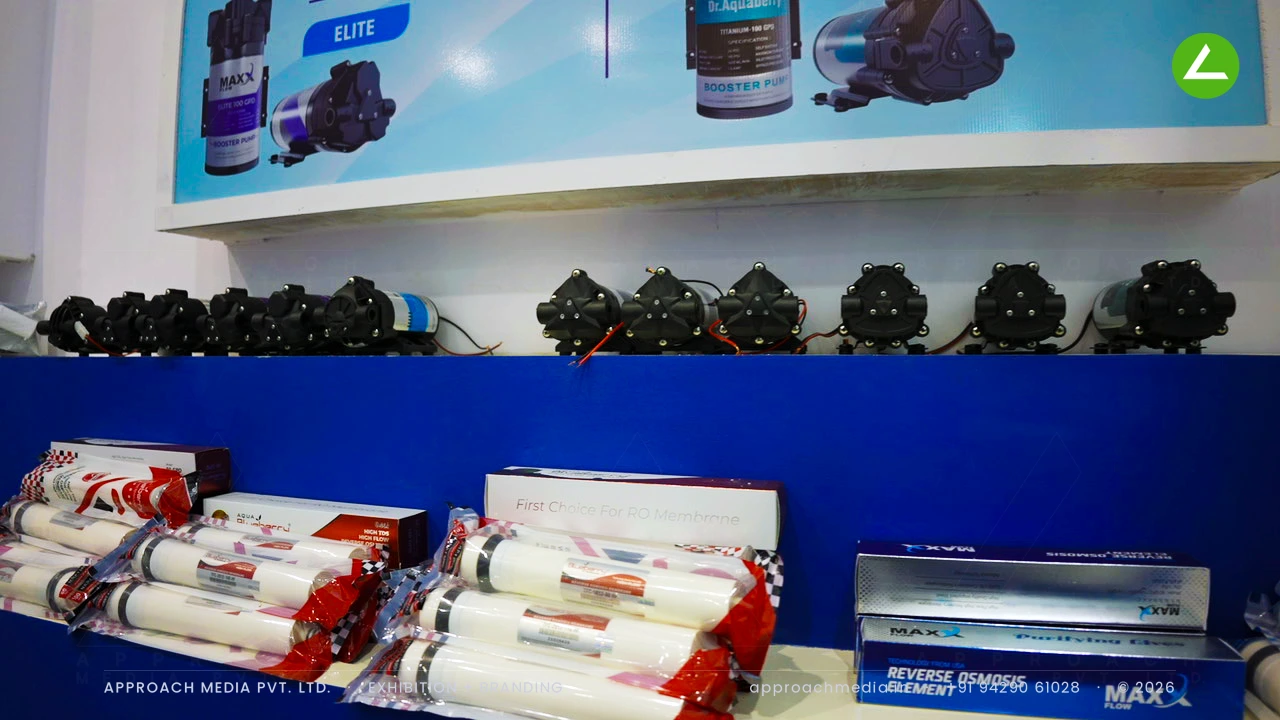 Blueberry SMPS, Membrane and Pump: Exhibition Stall Design at WAPTAG Water Expo Gandhinagar — photo 3