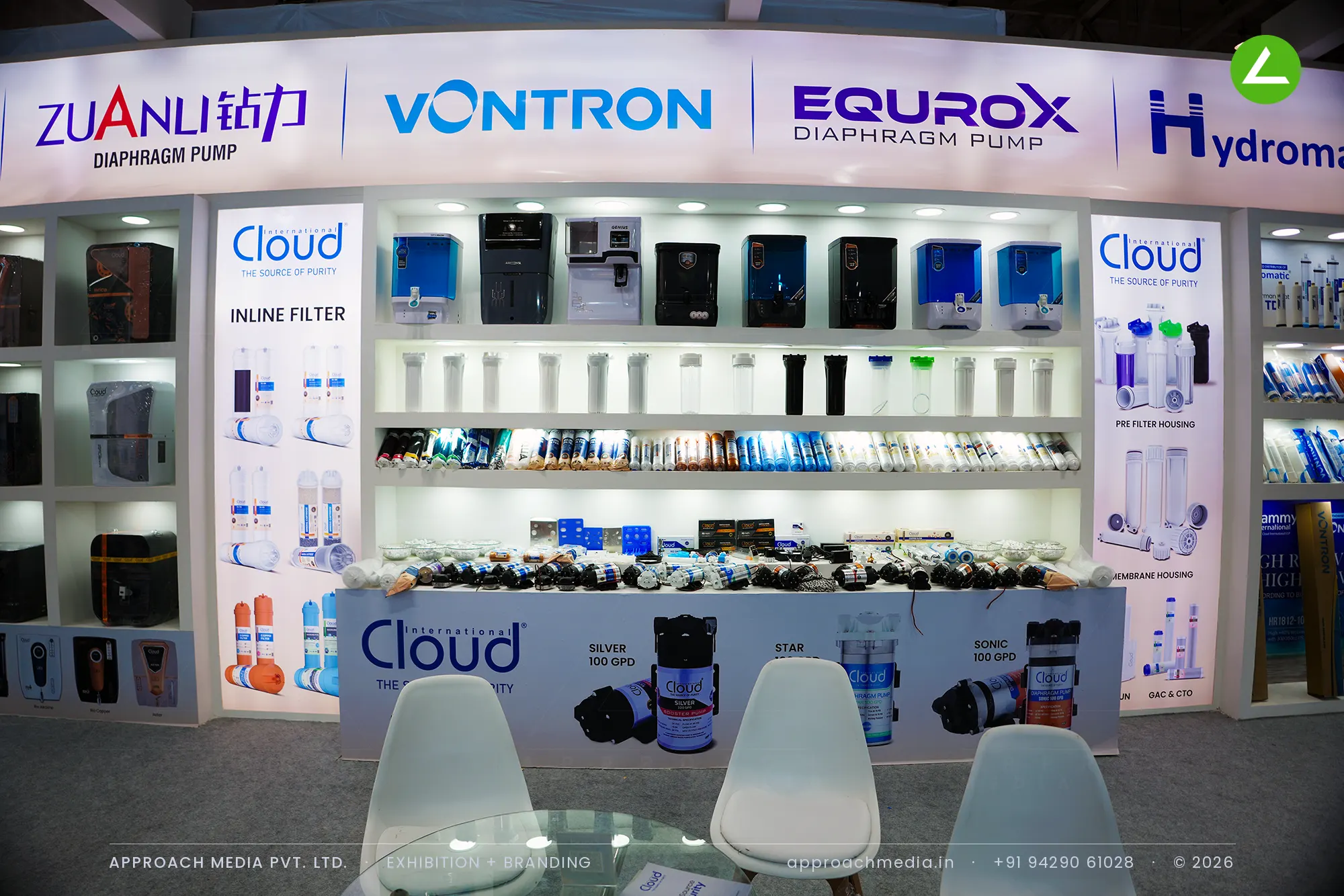 Six Brands, One Shell: Cloud's Exhibition Stall Design at WAPTAG Water Expo Gandhinagar — photo 4