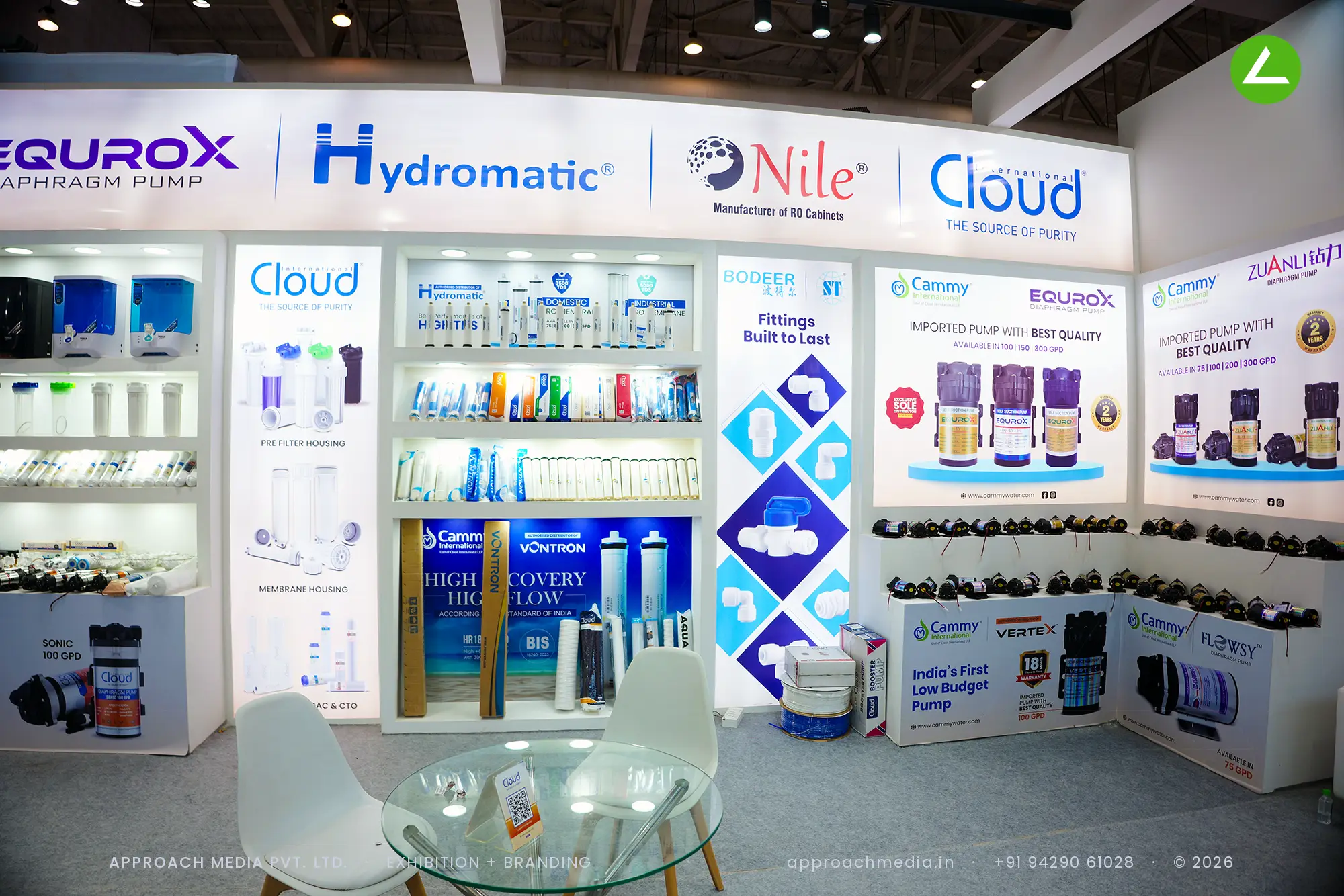 Six Brands, One Shell: Cloud's Exhibition Stall Design at WAPTAG Water Expo Gandhinagar — photo 3