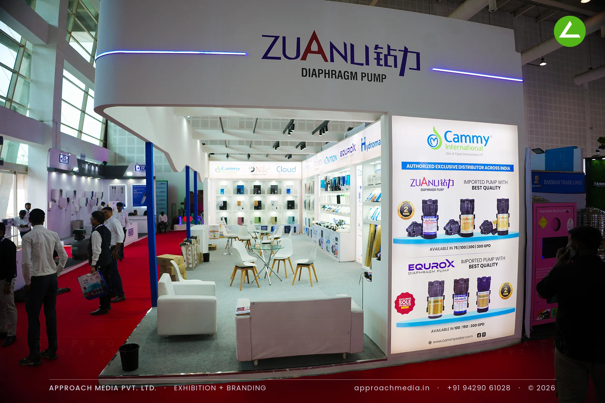 Six Brands, One Shell: Cloud's Exhibition Stall Design at WAPTAG Water Expo Gandhinagar — photo 2