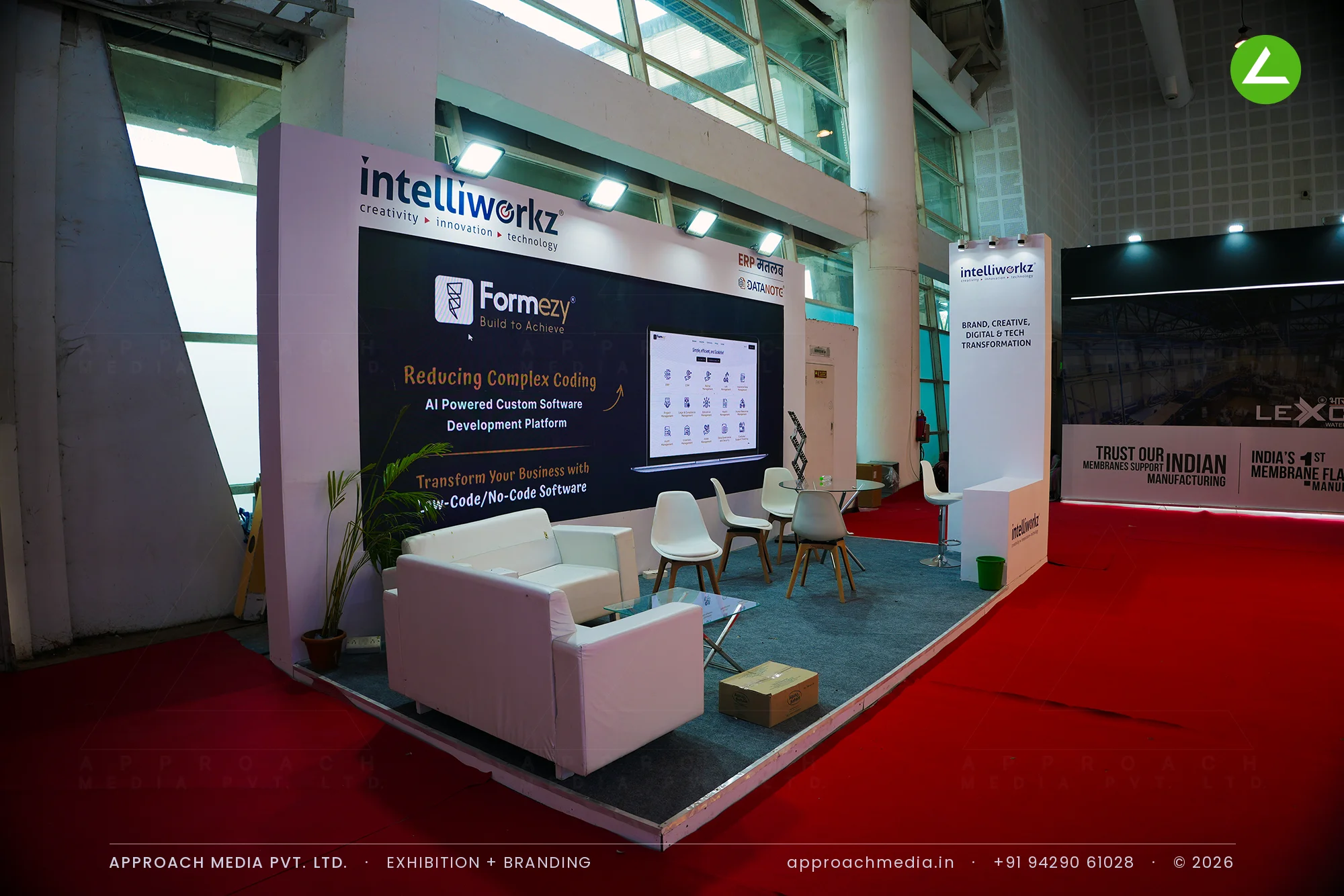 Intelliworkz at WAPTAG Water Expo Gandhinagar — Clean 18 sqm Exhibition Stall Design — photo 3