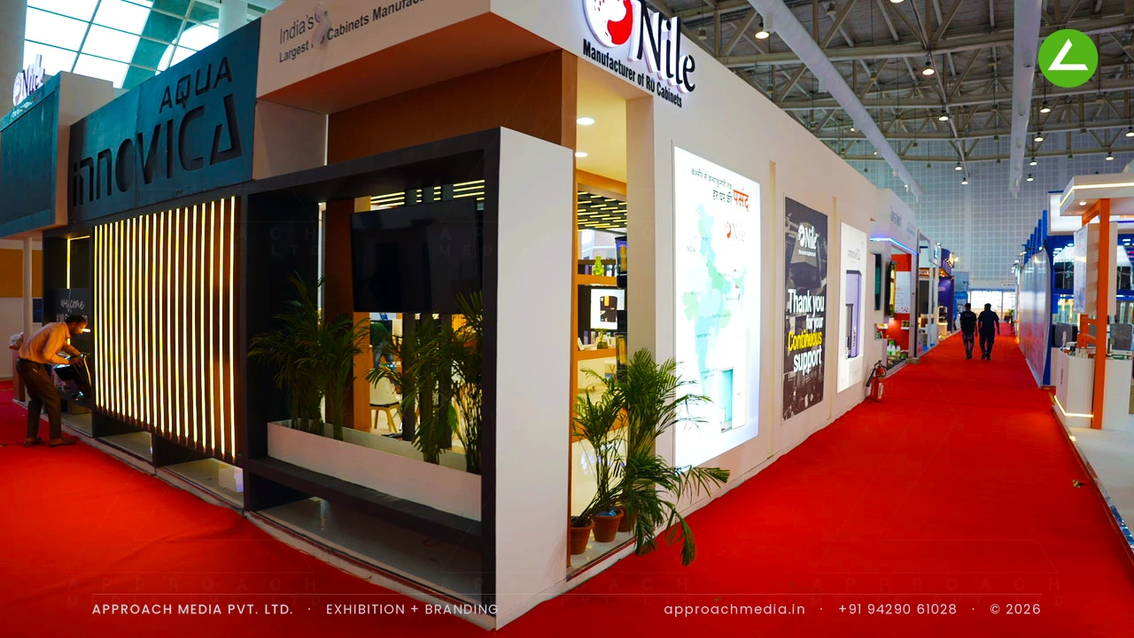 Nile Aqua Innovica — 100 sqm Exhibition Stall Design at WAPTAG Water Expo Gandhinagar — photo 2
