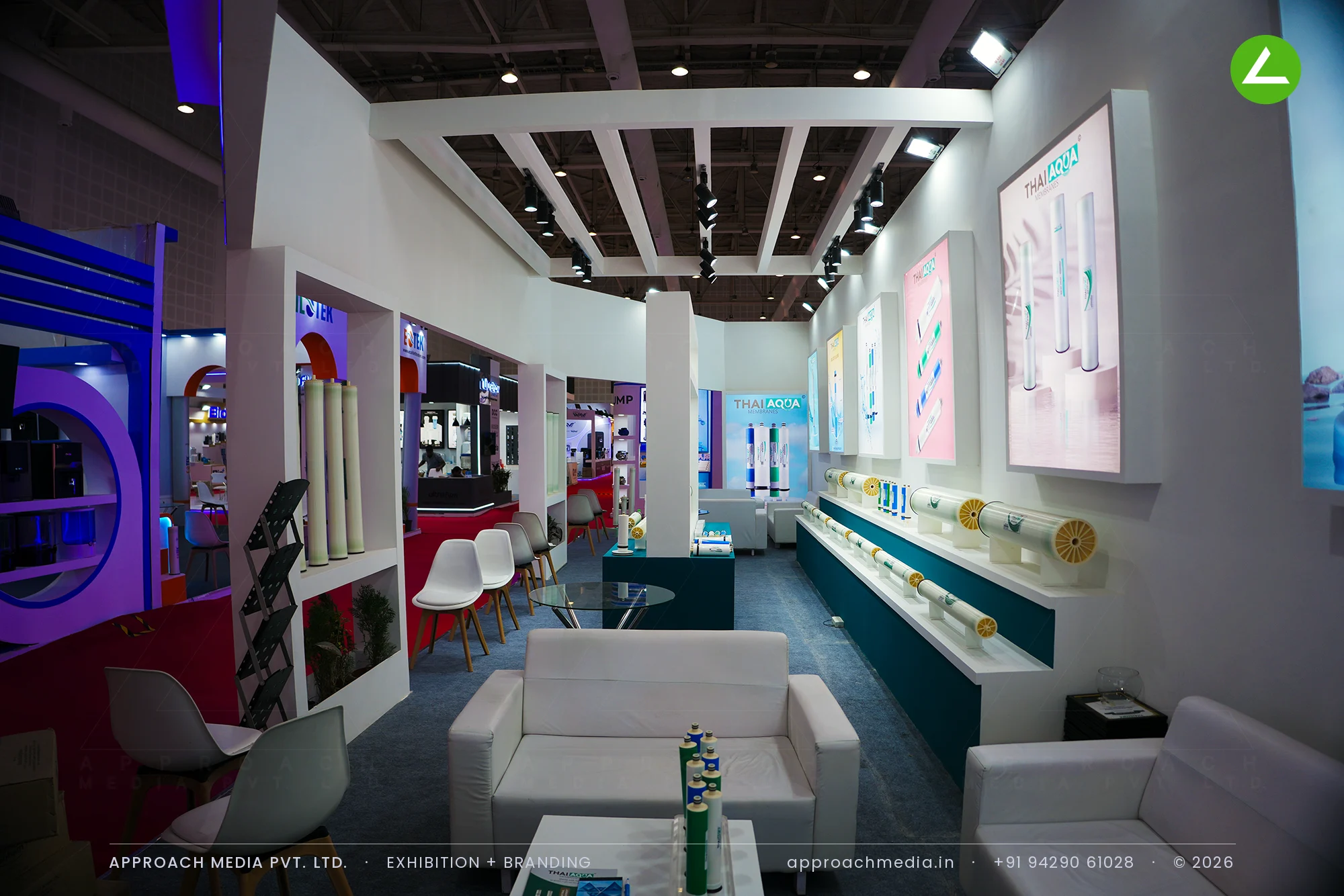 Thai Aqua Membranes: 56 sqm exhibition stall design at WAPTAG Water Expo Gandhinagar — photo 4