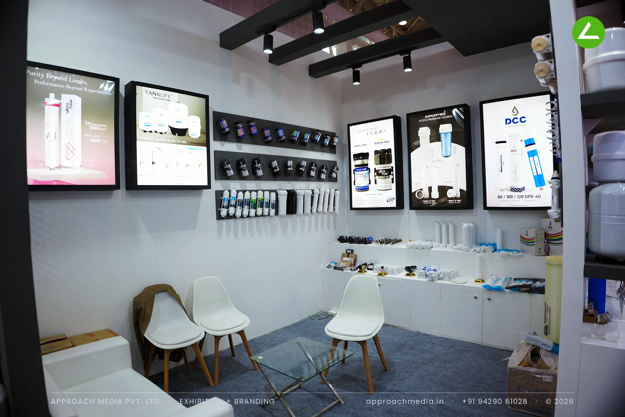 Ultraflow India brings a dark shell to WAPTAG Water Expo Gandhinagar exhibition stall design — photo 3