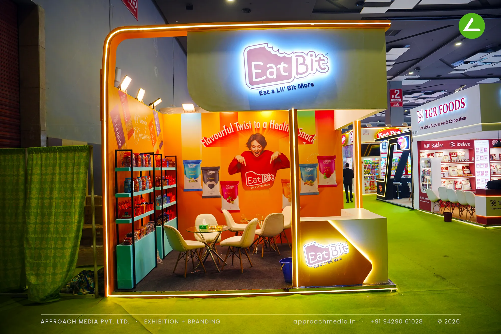 Eat Bit - 12 sqm exhibition stall design at Aahar, New Delhi — photo 3