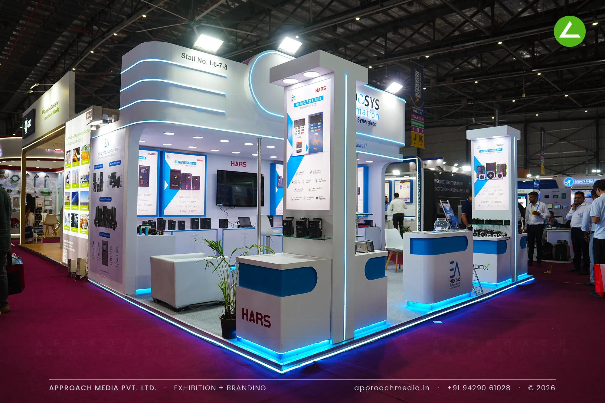 Endosys: 30 sqm Exhibition Stall Design at Automation Expo Mumbai 2026 — photo 3