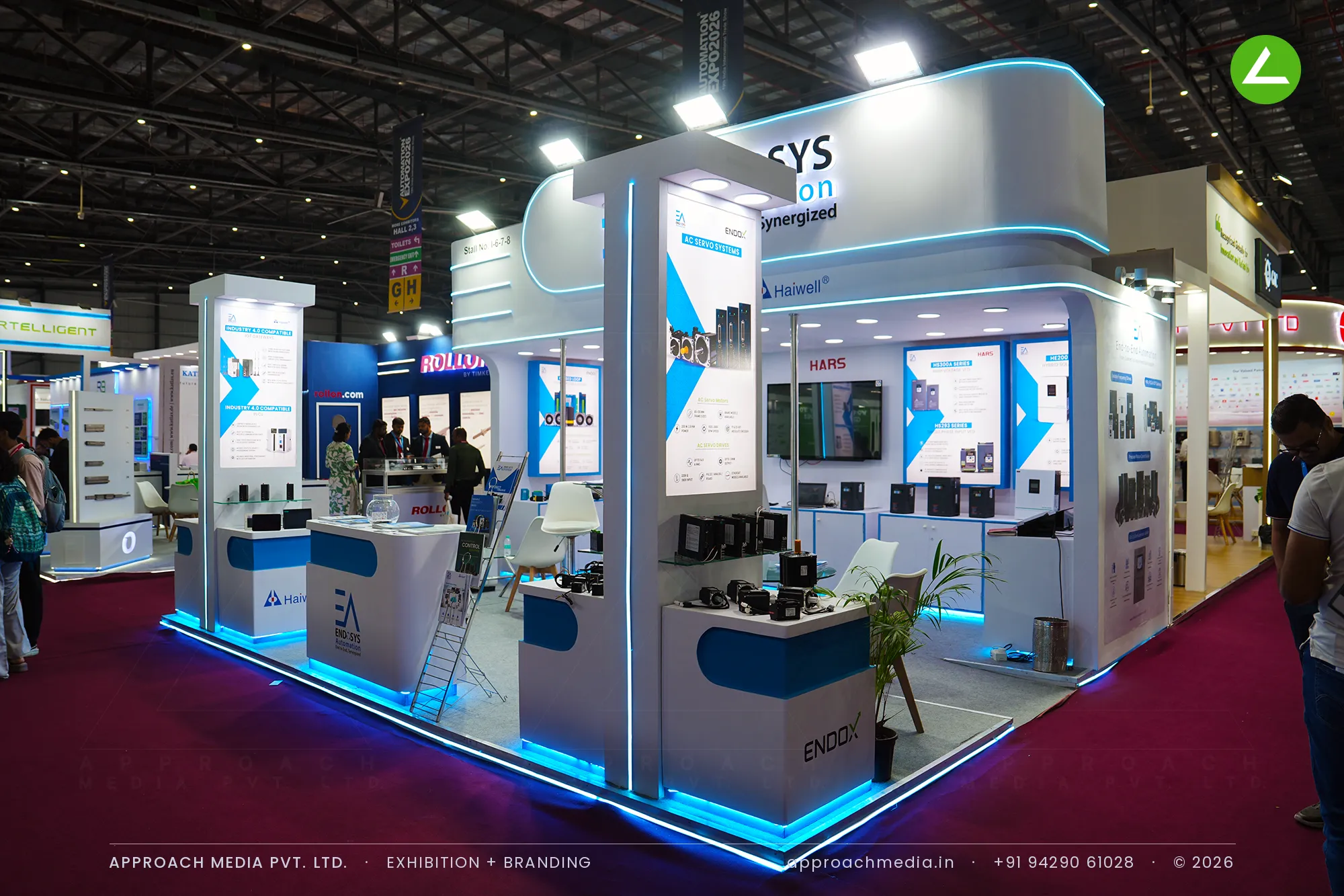 Endosys: 30 sqm Exhibition Stall Design at Automation Expo Mumbai 2026 — photo 4