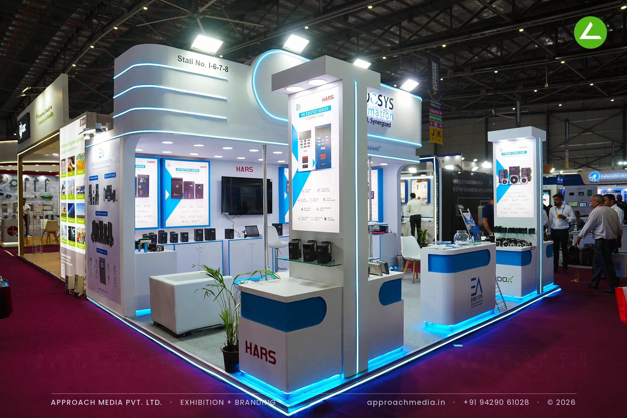 Endosys: 30 sqm Exhibition Stall Design at Automation Expo Mumbai 2026 — photo 2