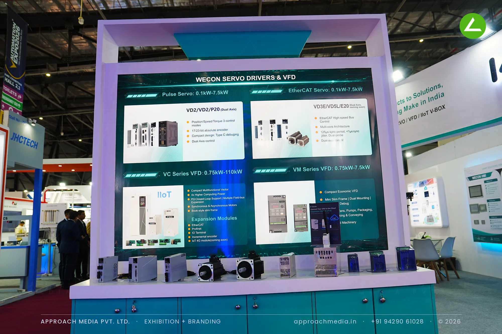 Wecon India: 48 sqm Exhibition Stall Design at Automation Expo Mumbai 2026 — photo 4